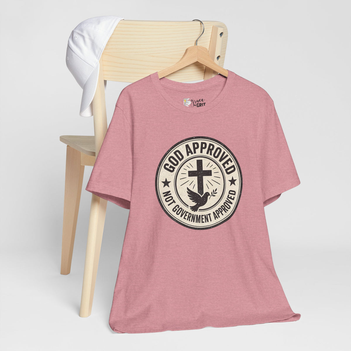 God Approved T‑Shirt – “God Approved Not Government Approved” Faith Graphic Tee