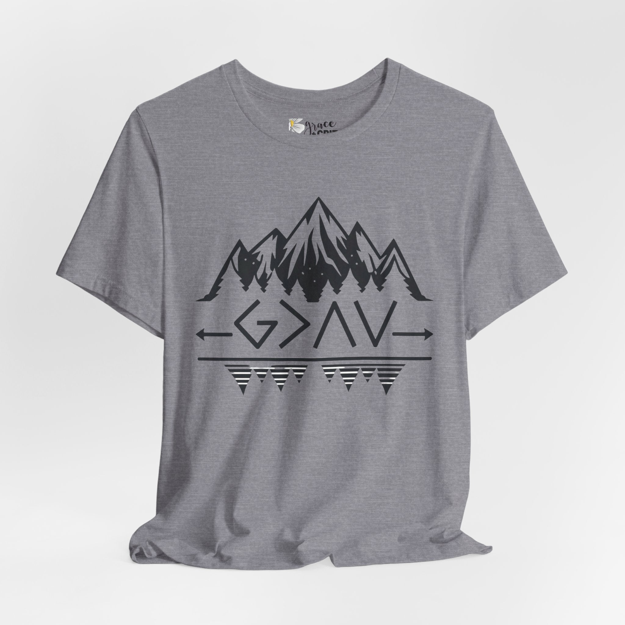Mountain Camp Tee – Geometric Adventure Graphic T-Shirt