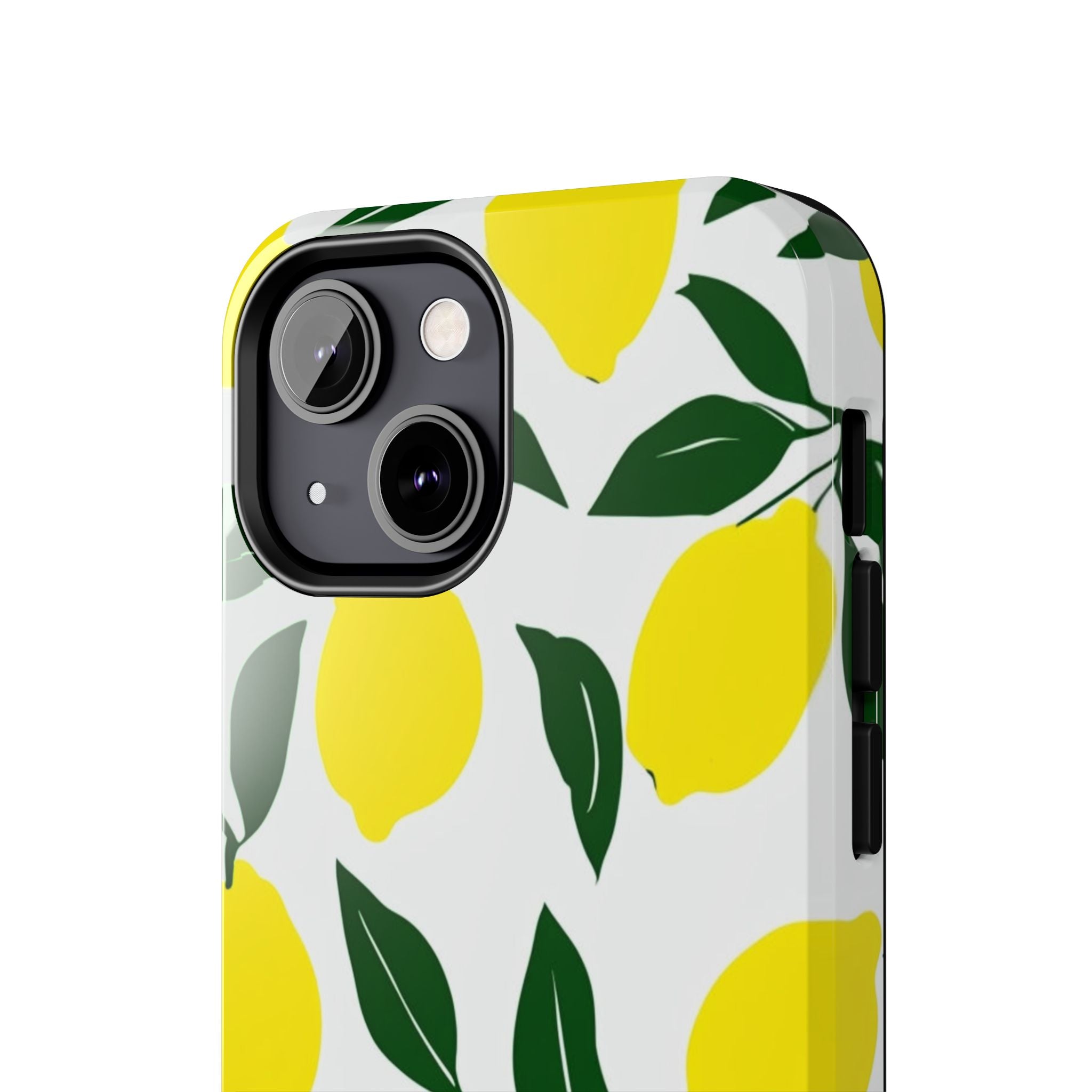 Lemon Pattern Tough Phone Case — Bright Citrus Protective Phone Cover