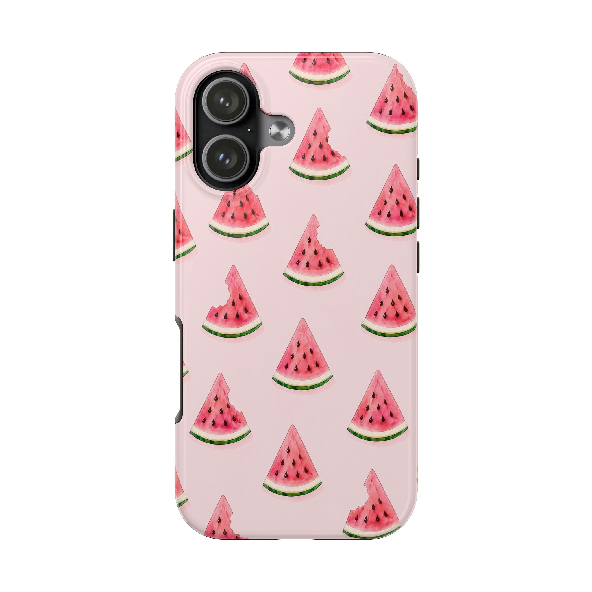 Watermelon Slice Tough Phone Case — Pink Fruit Pattern, Summer Phone Cover