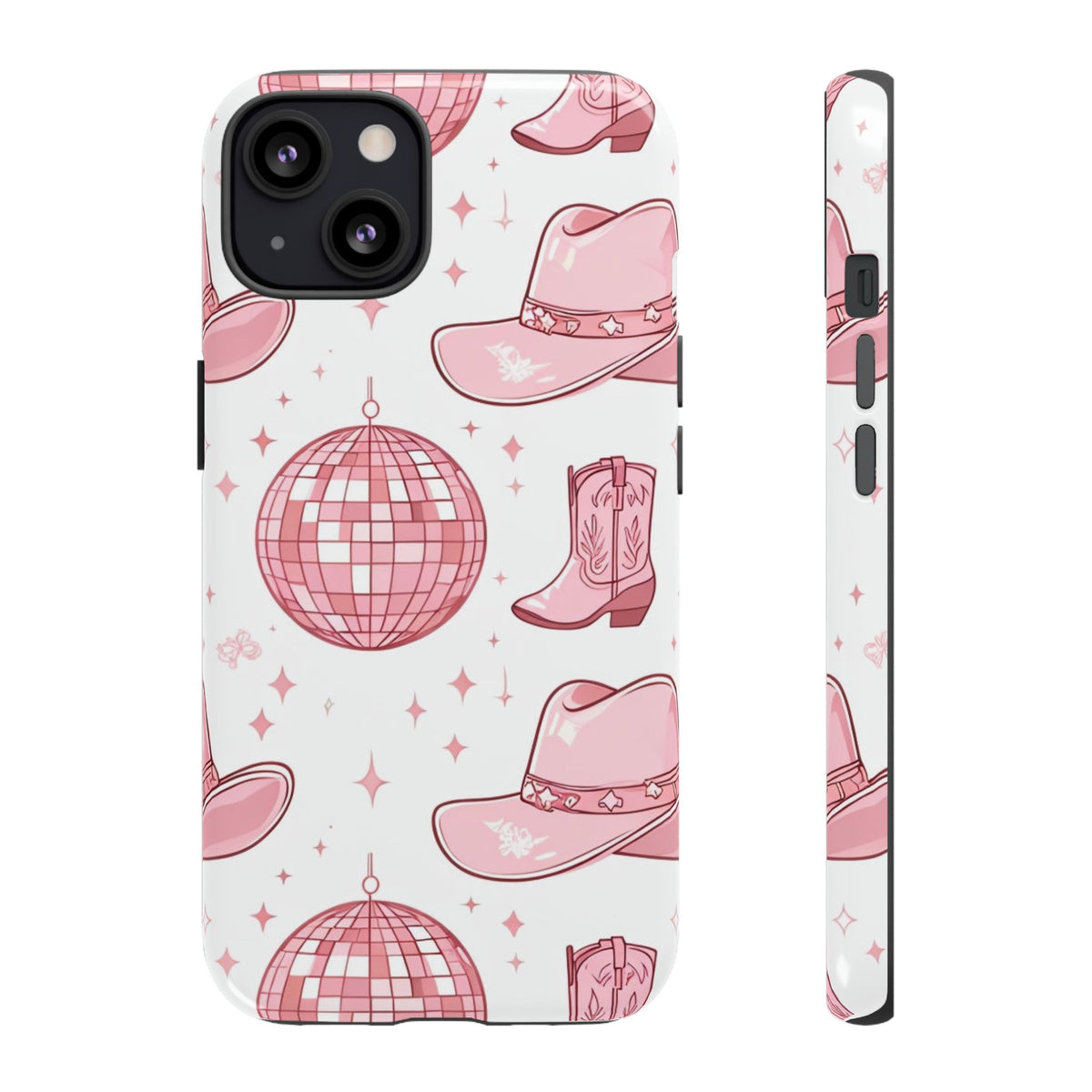 Pink Cowboy Boots & Disco Balls Tough Phone Case