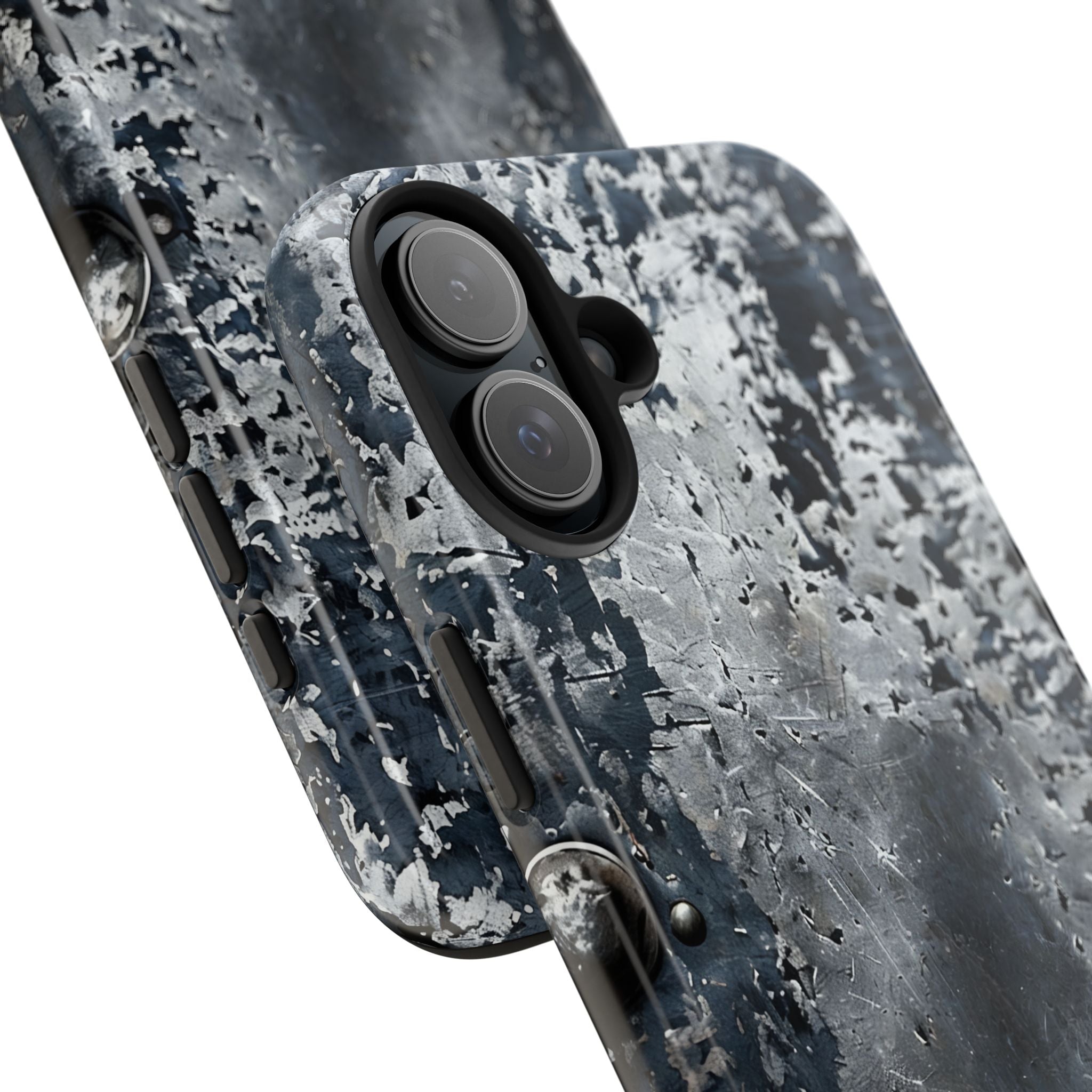 Rugged Distressed Metal Phone Case — Industrial Grunge iPhone Cover