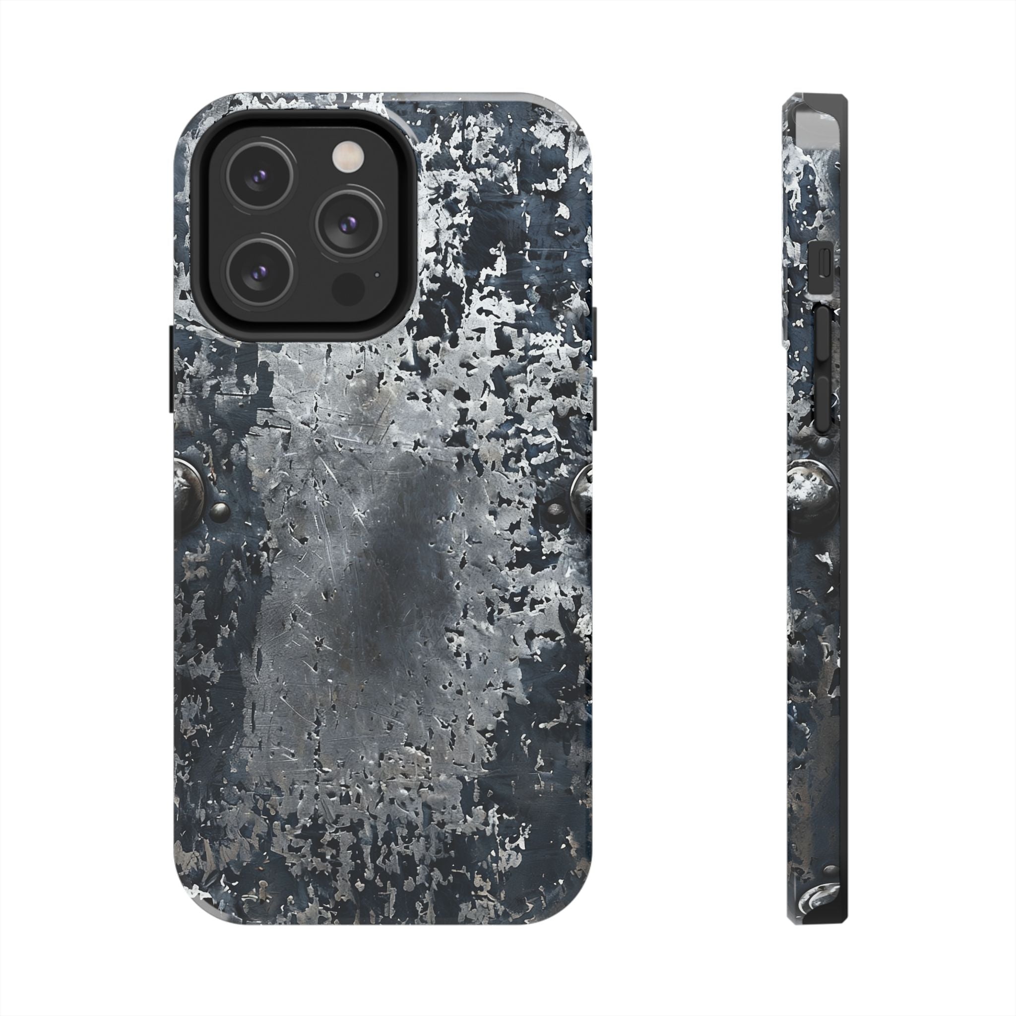 Rugged Distressed Metal Phone Case — Industrial Grunge iPhone Cover