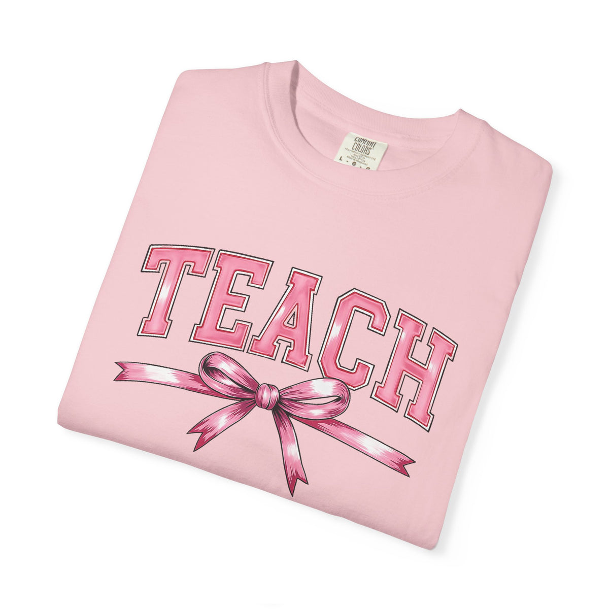 Teach Pink Bow Teacher T-Shirt