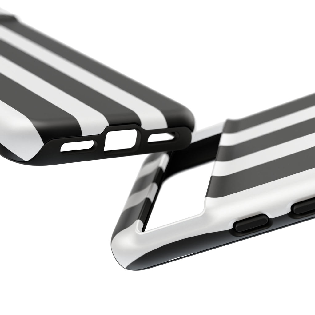 Black & White Vertical Stripe Phone Case — Tough Protective iPhone Cover