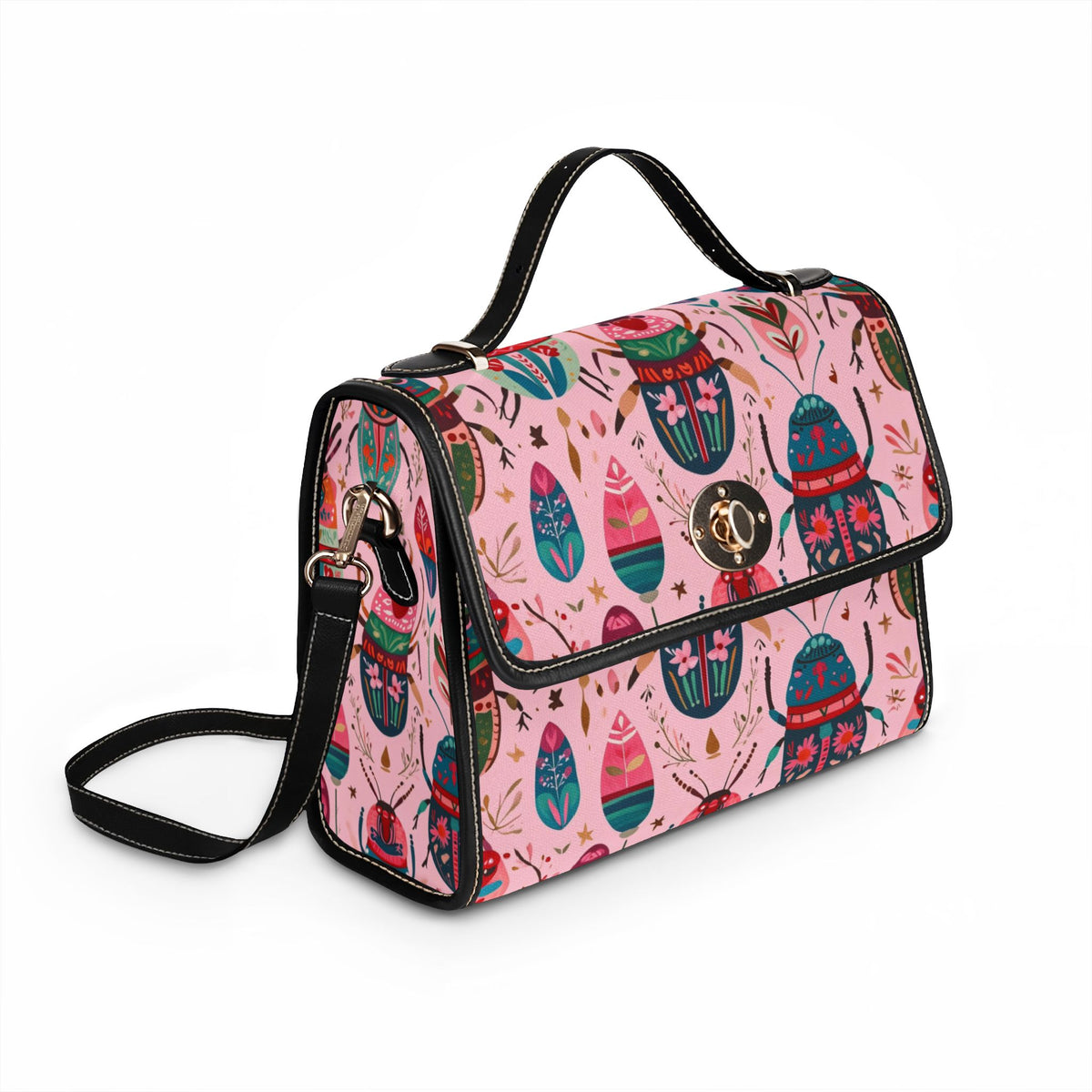 Scarab Beetle Pattern Crossbody Bag