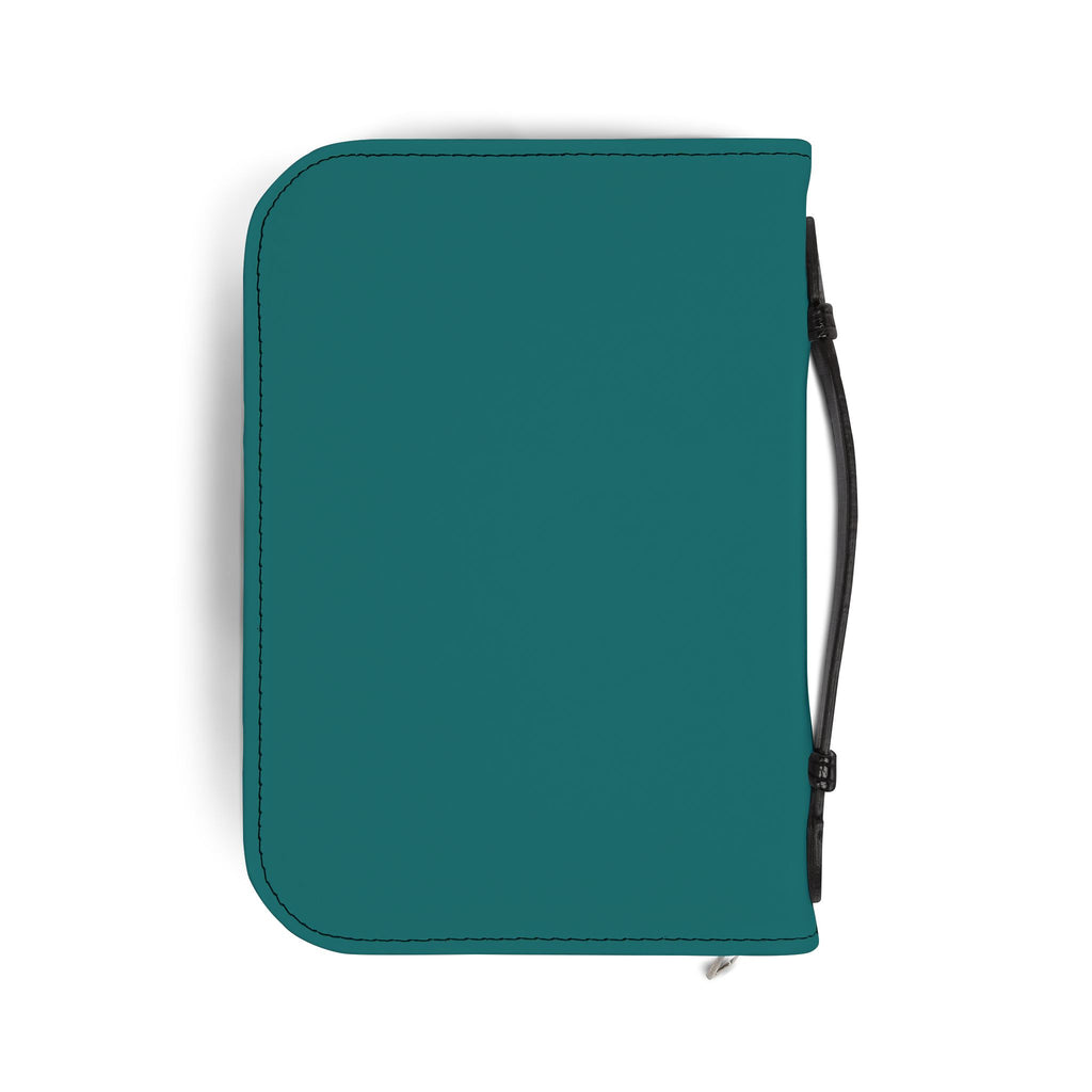 Bible Cover — "Make Heaven Crowded" Zippered Teal Bible Case
