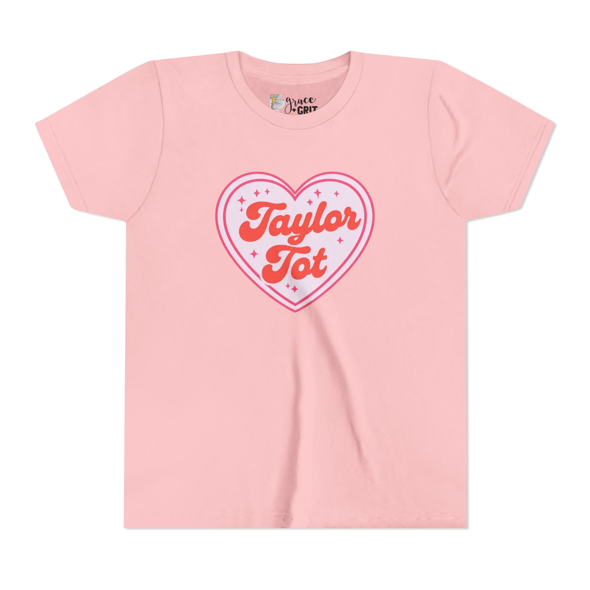 Youth Tee — "Taylor Tot" Pink Heart Kids Shirt