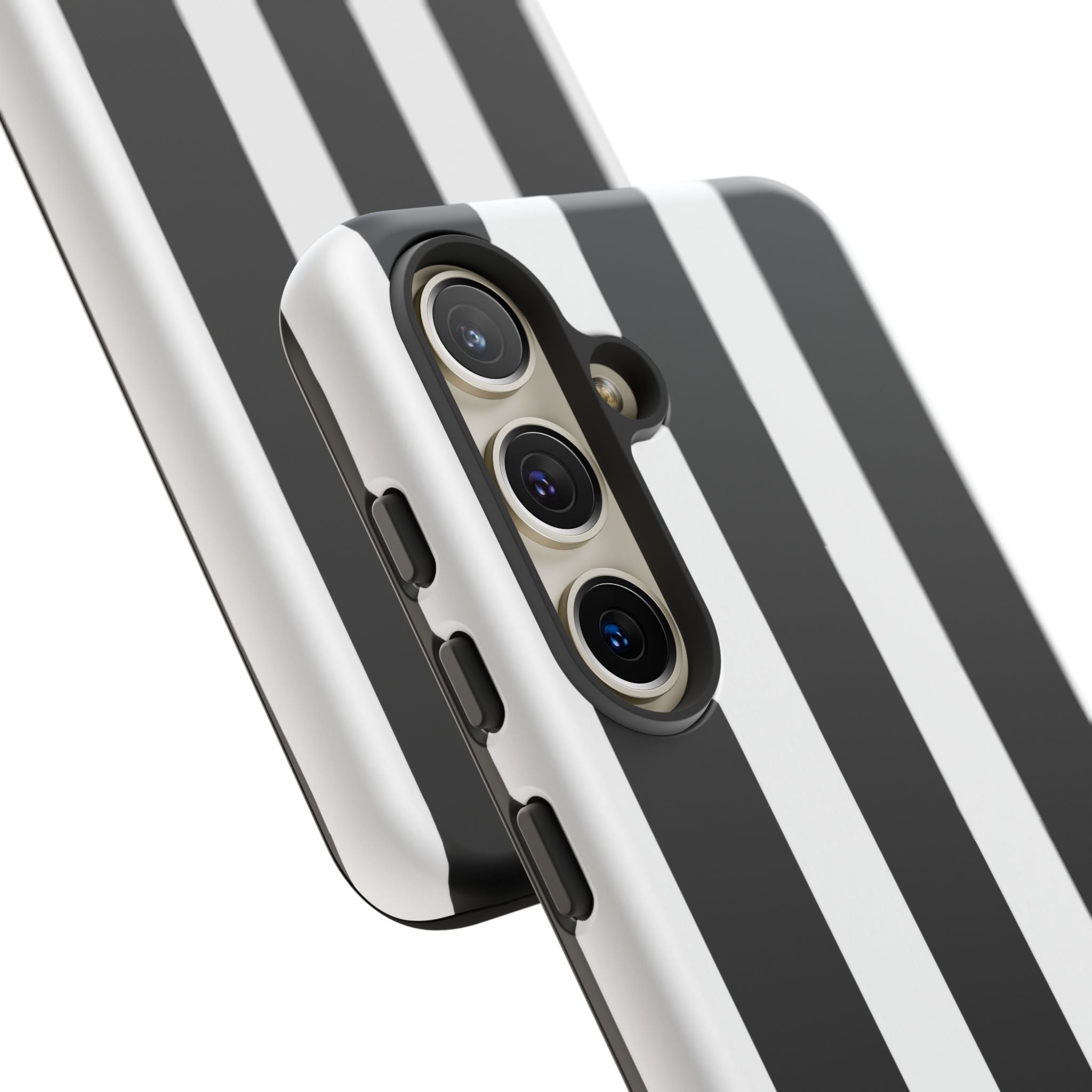 Black & White Vertical Stripe Phone Case — Tough Protective iPhone Cover