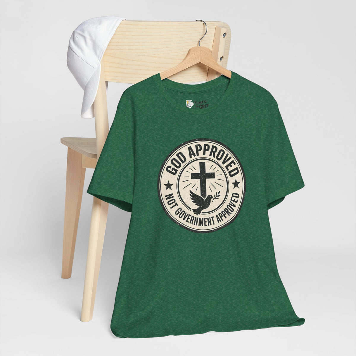 God Approved T‑Shirt – “God Approved Not Government Approved” Faith Graphic Tee