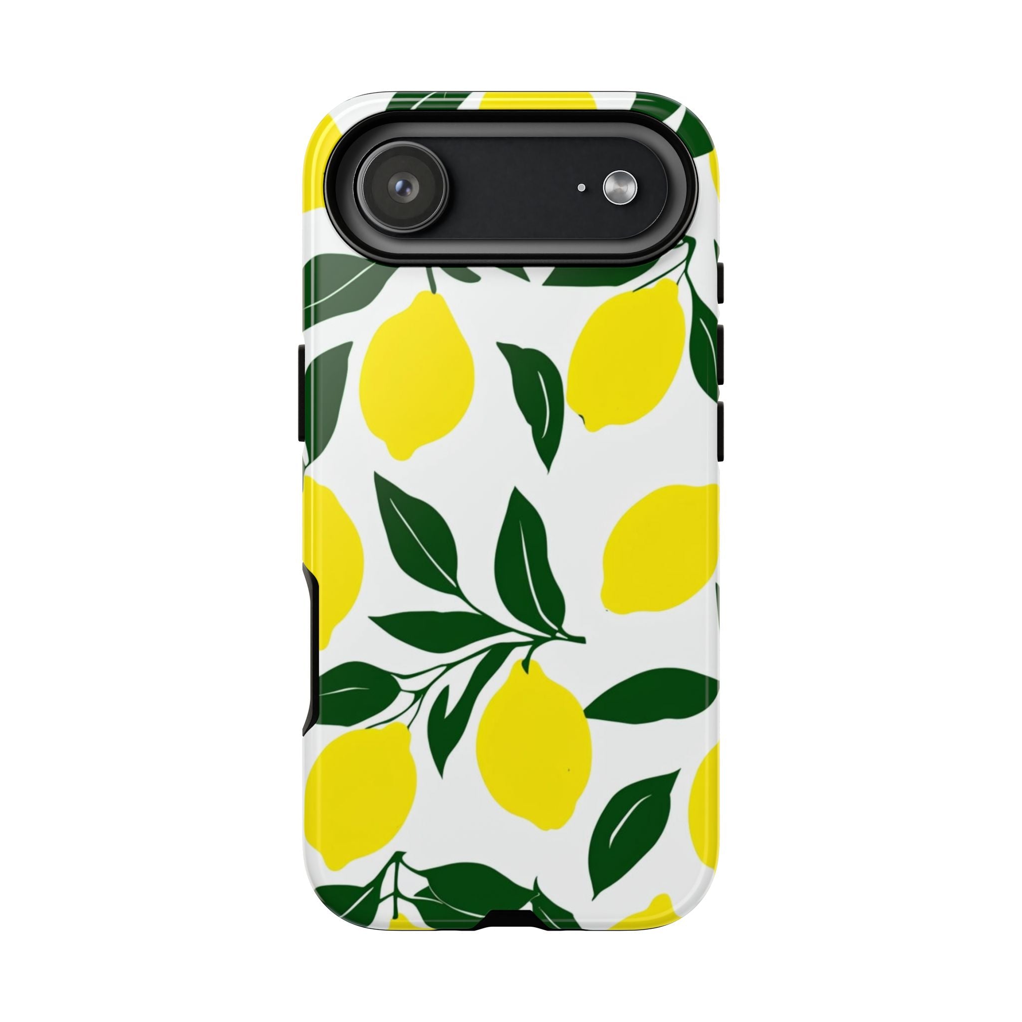 Lemon Pattern Tough Phone Case — Bright Citrus Protective Cover
