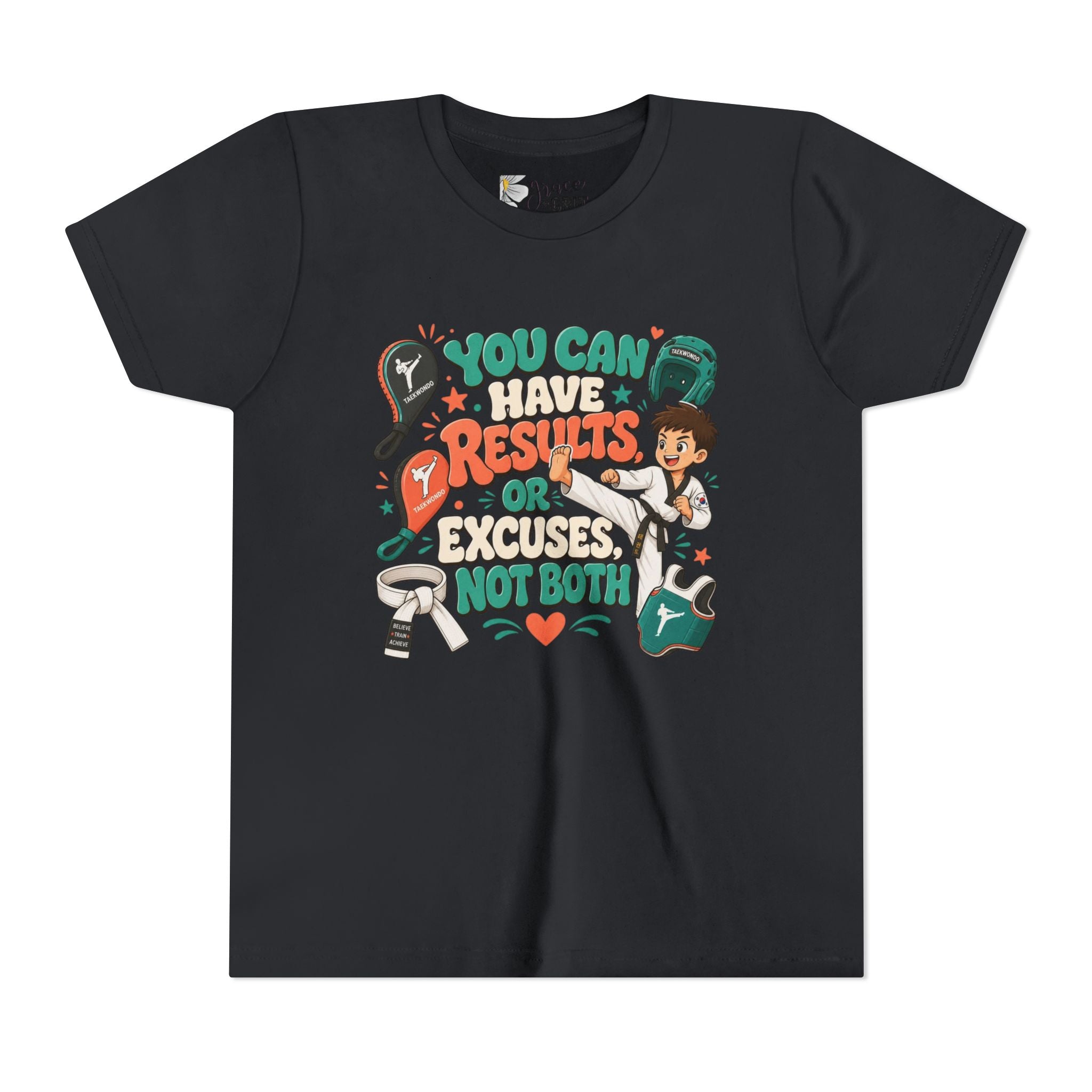 You Can Have Results Or Excuses Not Both Youth Tee | Motivational Kid Shirt