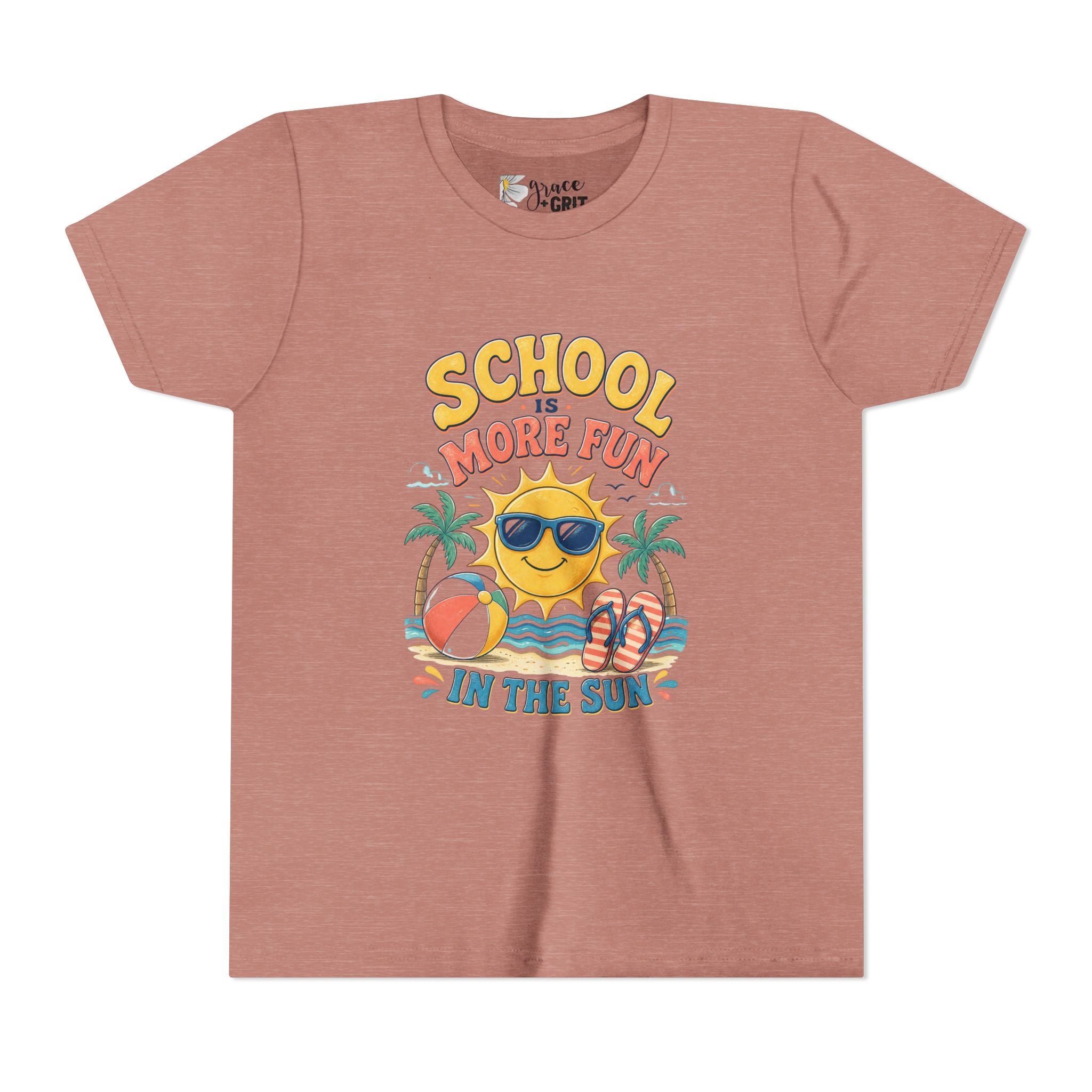 Youth Tee — "School Is More Fun in the Sun" Summer Vacation Shirt