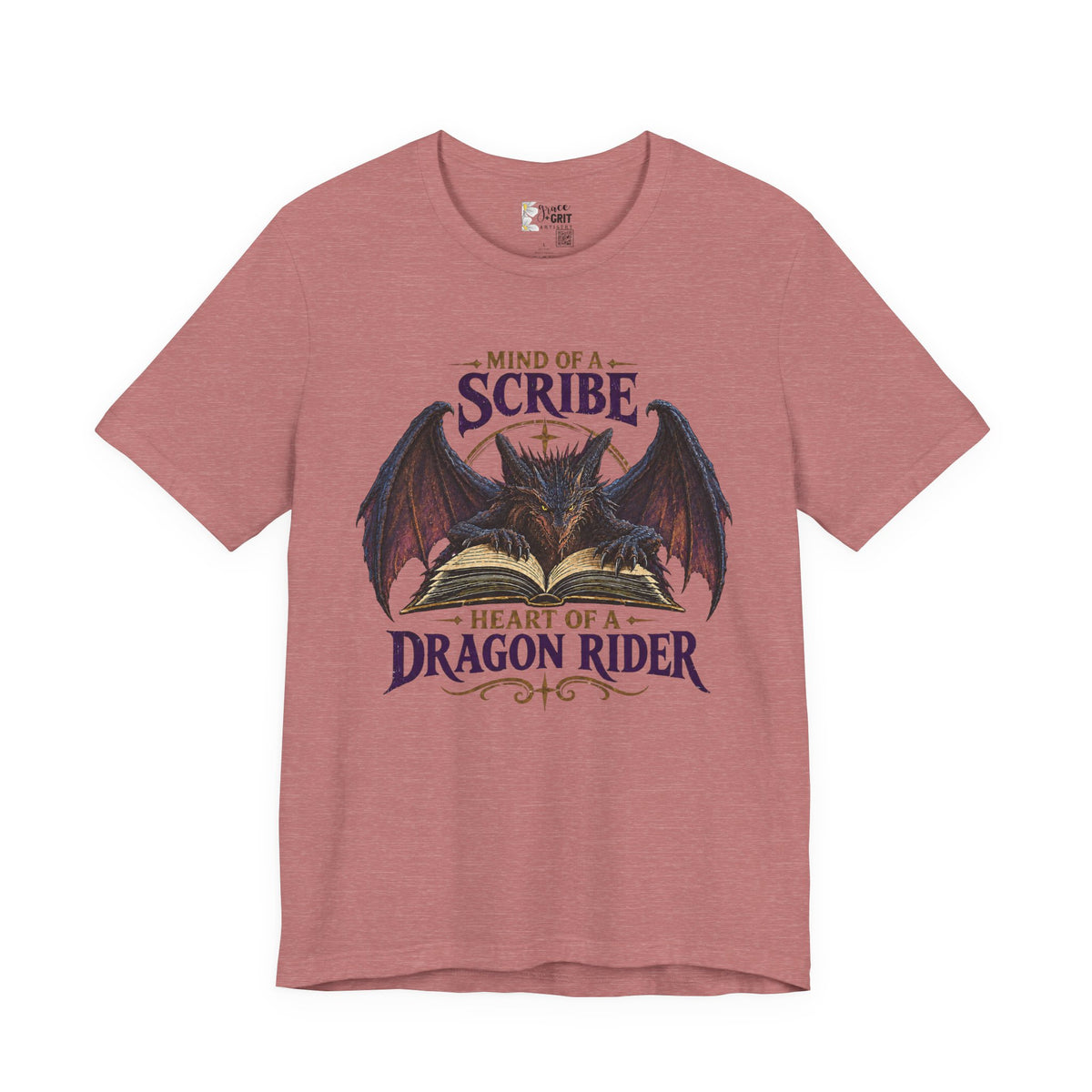 Scribe Dragon Rider T-Shirt — "Mind of a Scribe, Heart of a Dragon Rider" Fantasy Tee