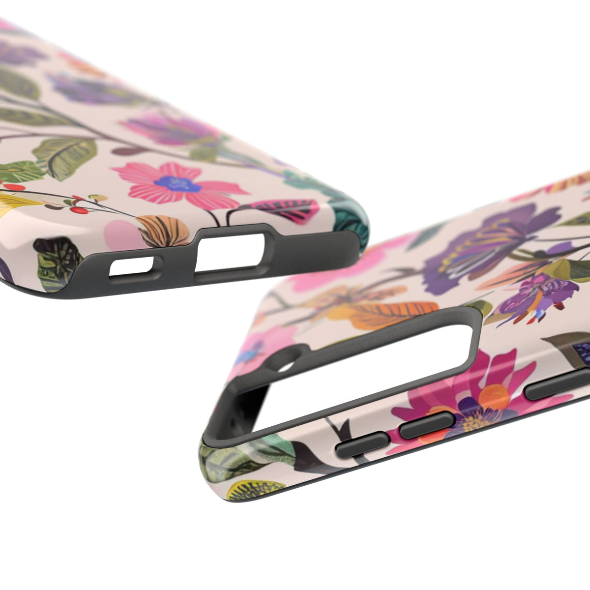 Floral Tough Phone Case – Colorful Botanical Flower Design