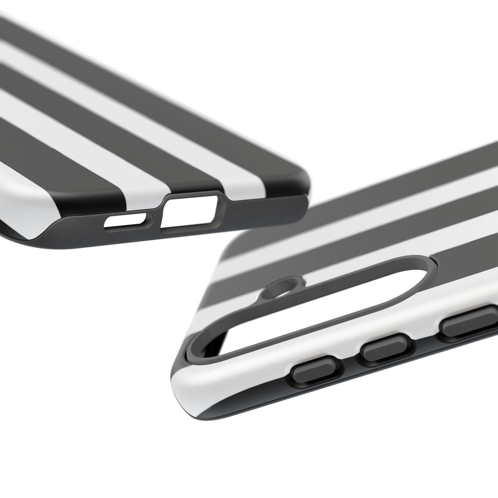 Black & White Vertical Stripe Phone Case — Tough Protective iPhone Cover