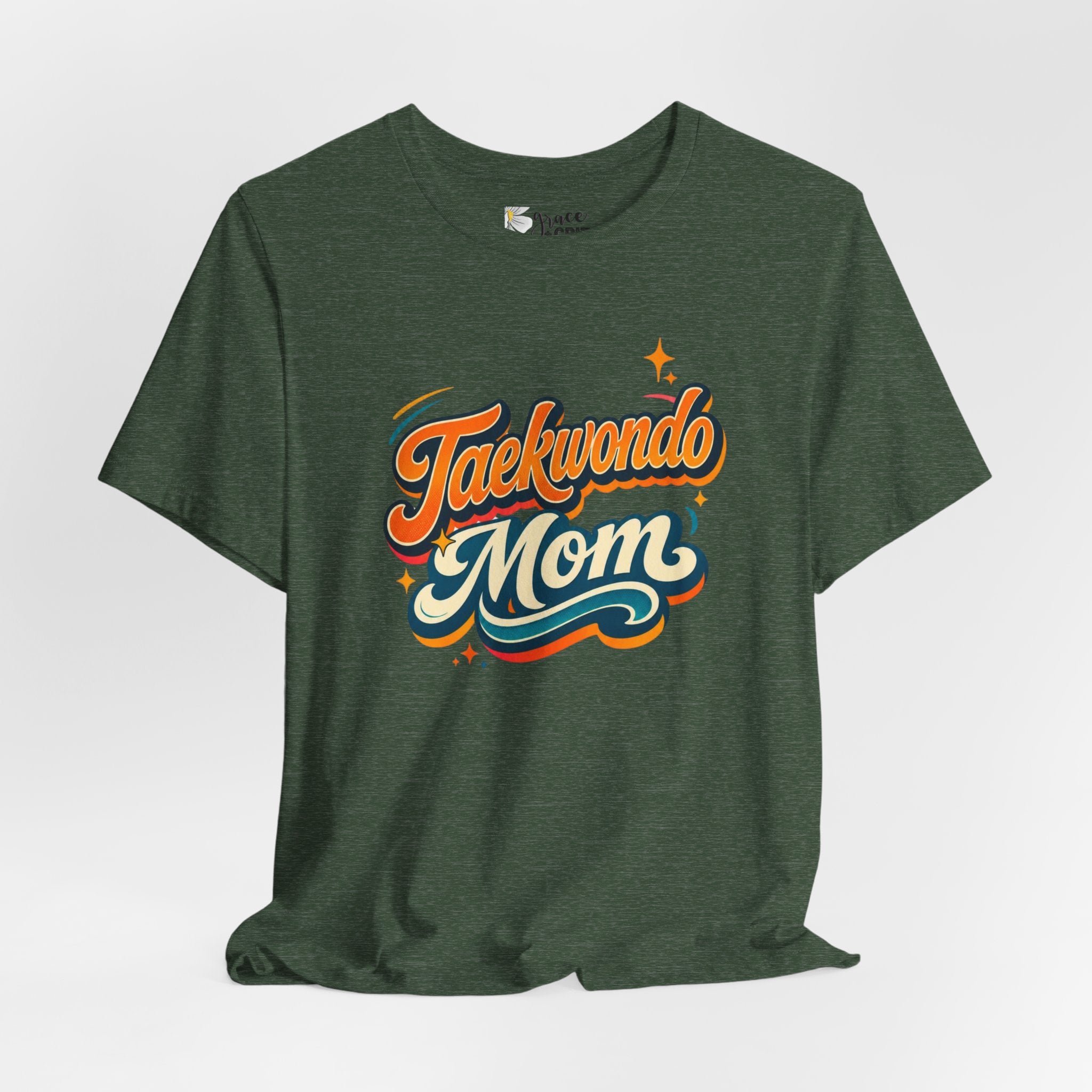 Taekwondo Mom T-Shirt | Retro Script Martial Arts Mom Tee