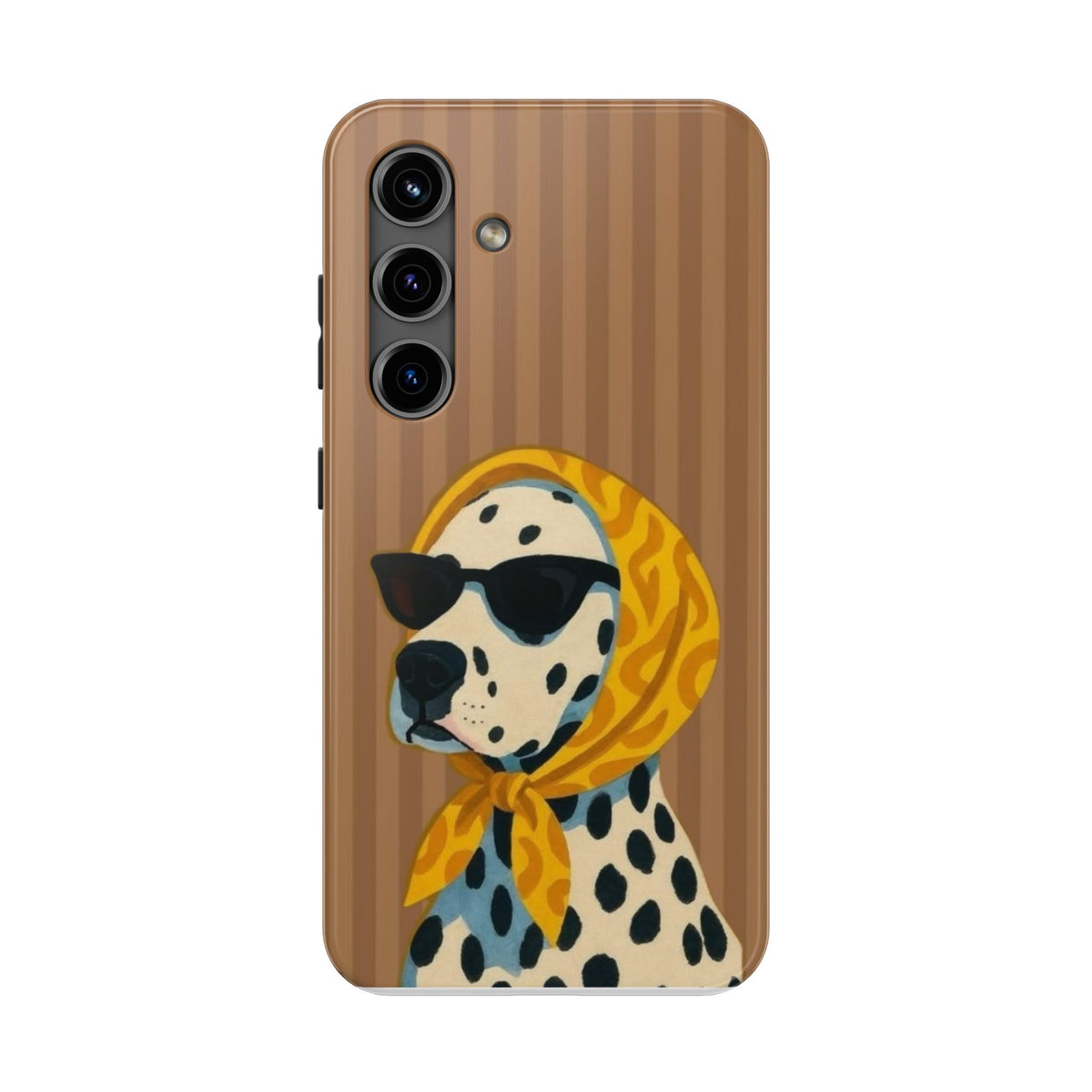 Dalmatian in Scarf Tough Phone Case — Retro Dog Print Protective Cover