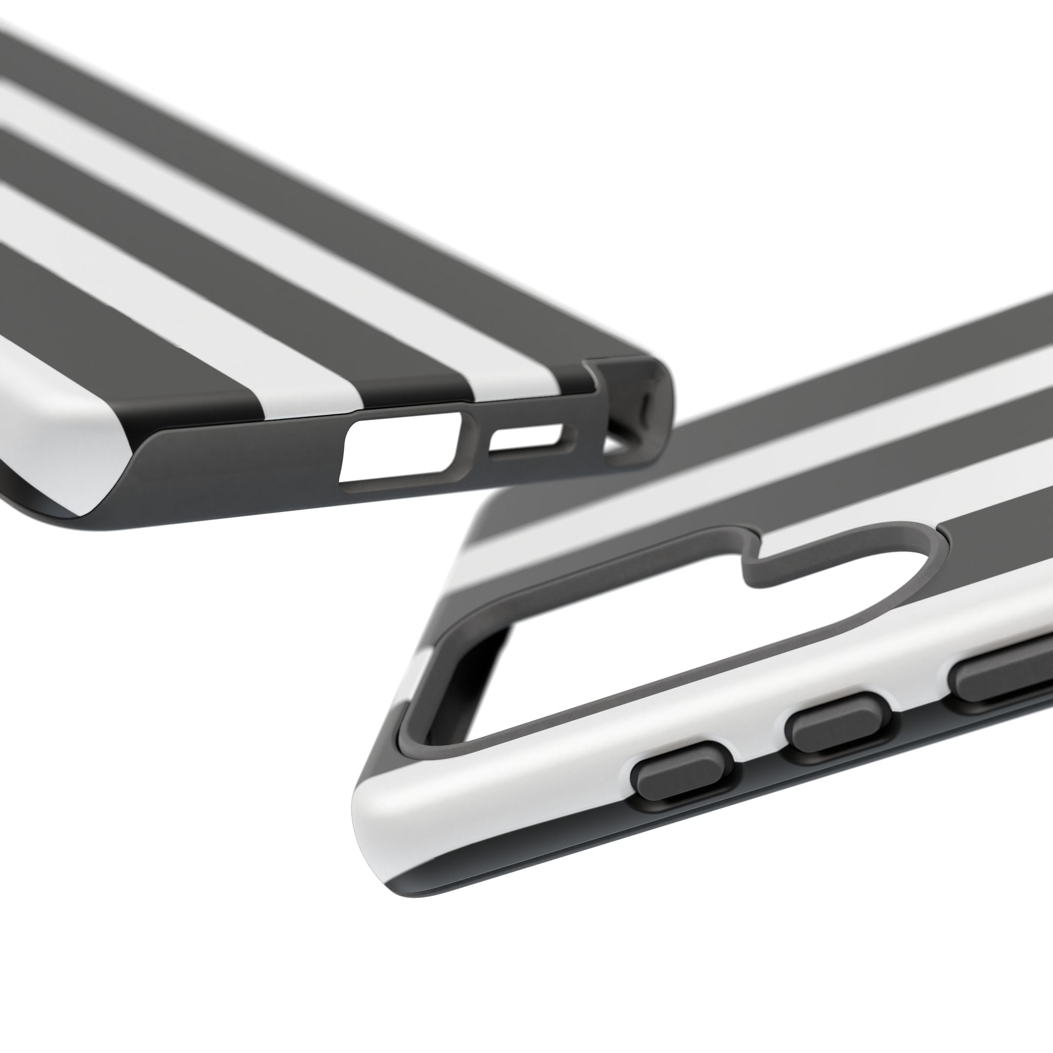 Black & White Vertical Stripe Phone Case — Tough Protective iPhone Cover
