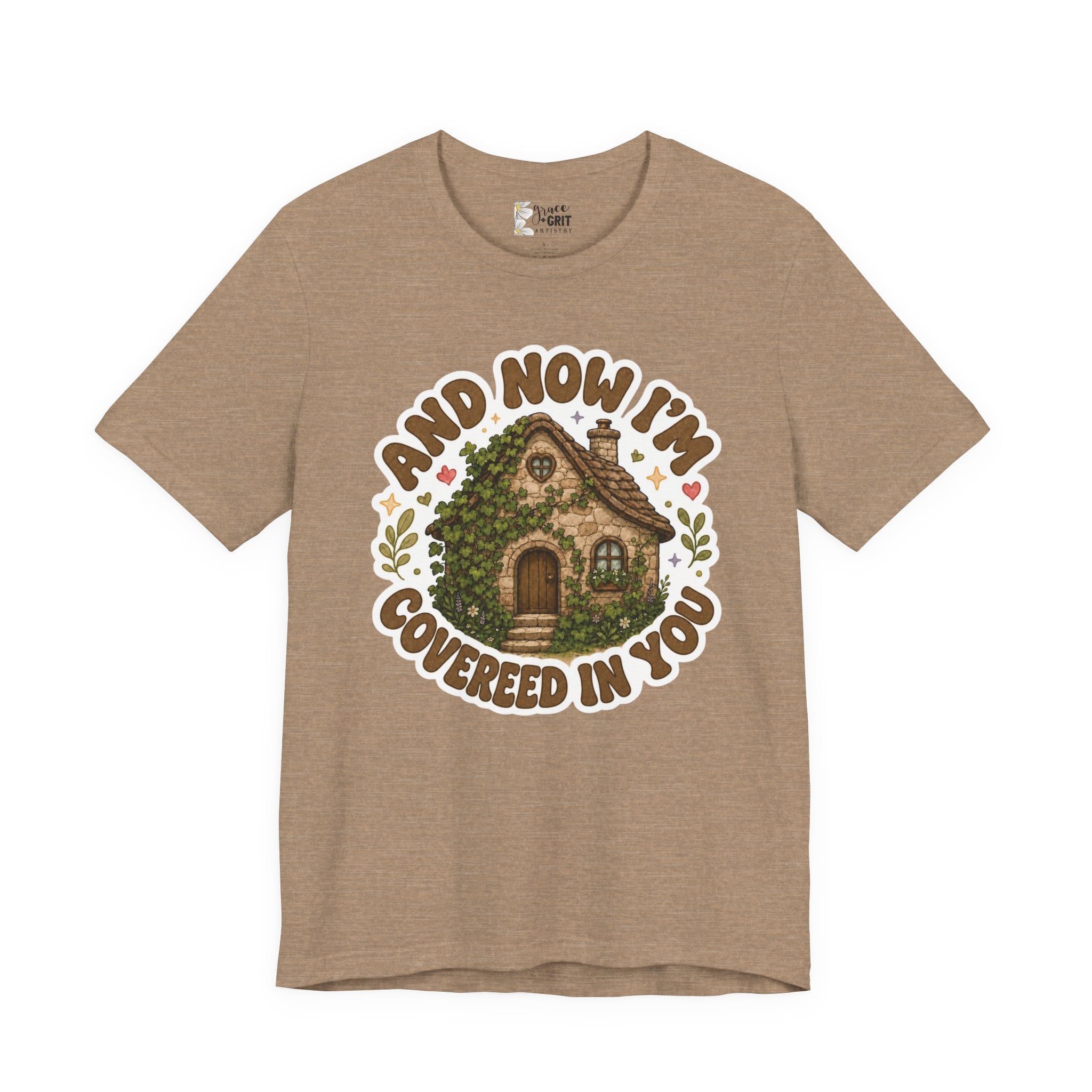 Covered in You Cottage Tee — Vintage Floral Cozy House Graphic Shirt