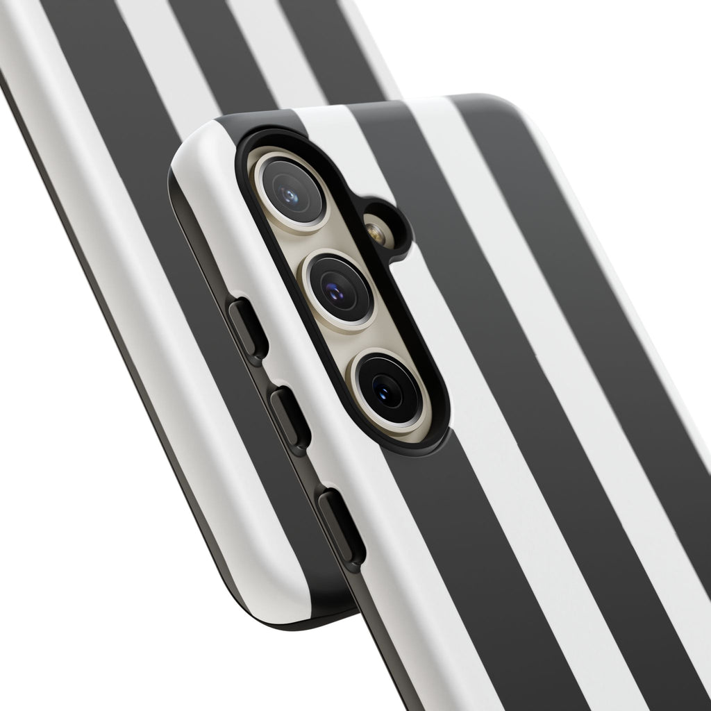 Black & White Vertical Stripe Phone Case — Tough Protective iPhone Cover