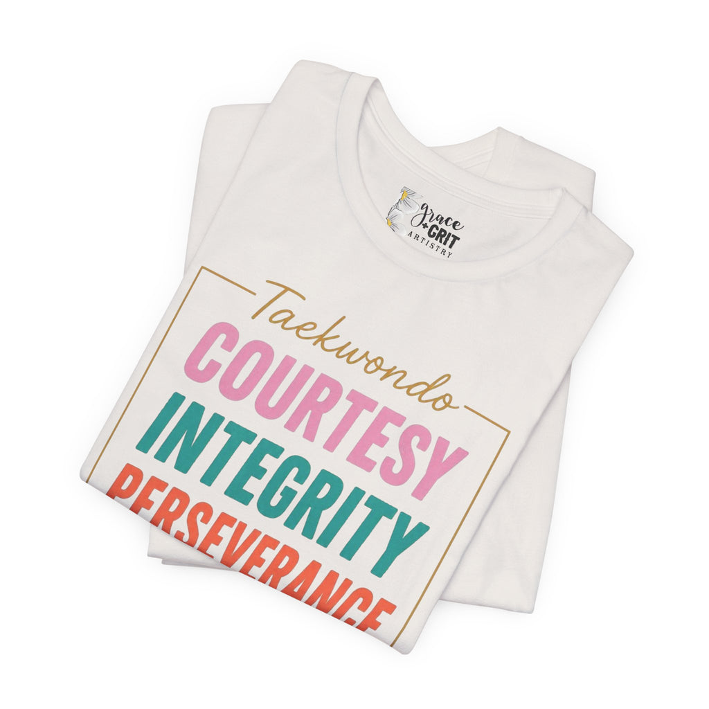 Taekwondo Values COURTESY INTEGRITY PERSEVERANCE tee | Martial Arts Principles T-Shirt