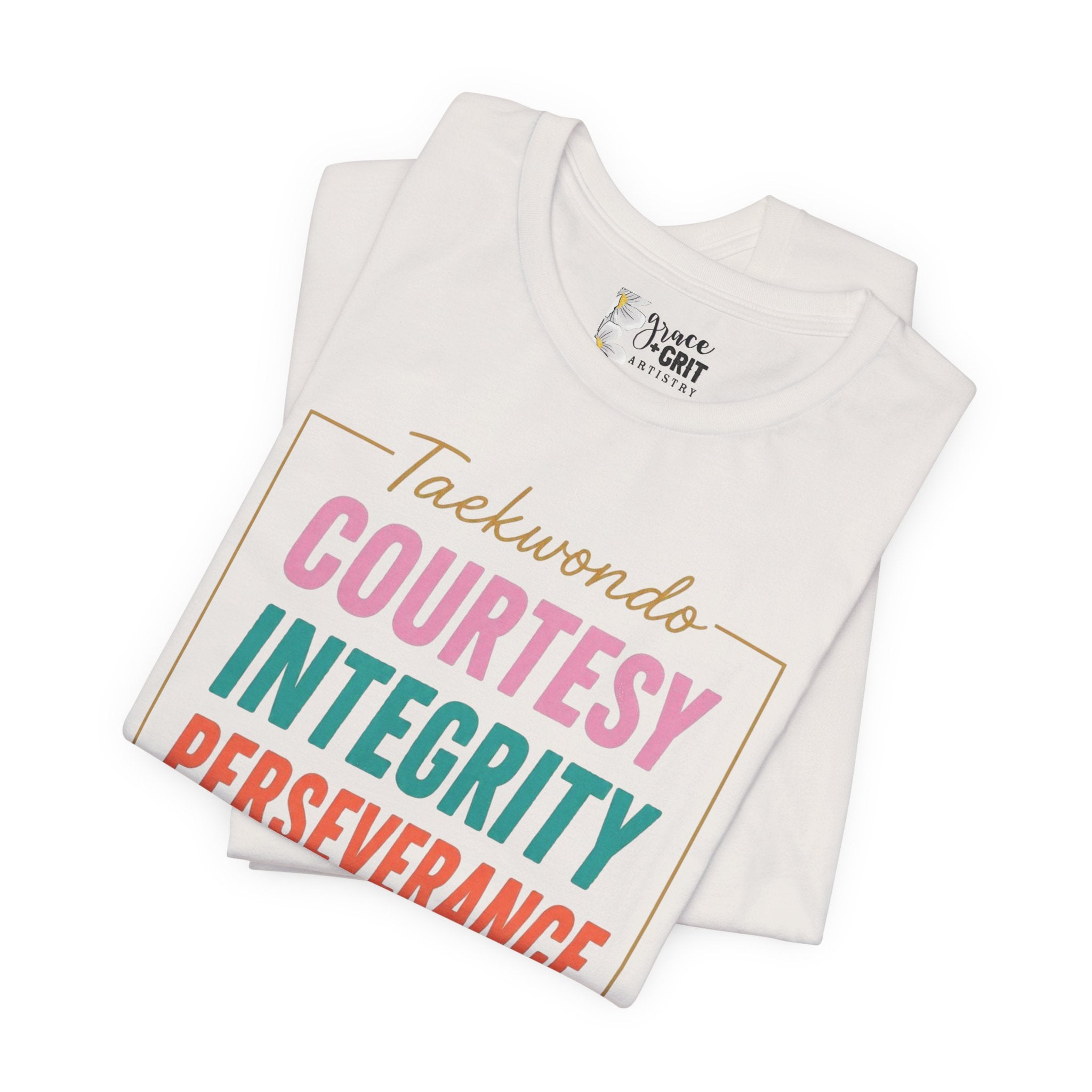 Taekwondo Values COURTESY INTEGRITY PERSEVERANCE tee | Martial Arts Principles T-Shirt