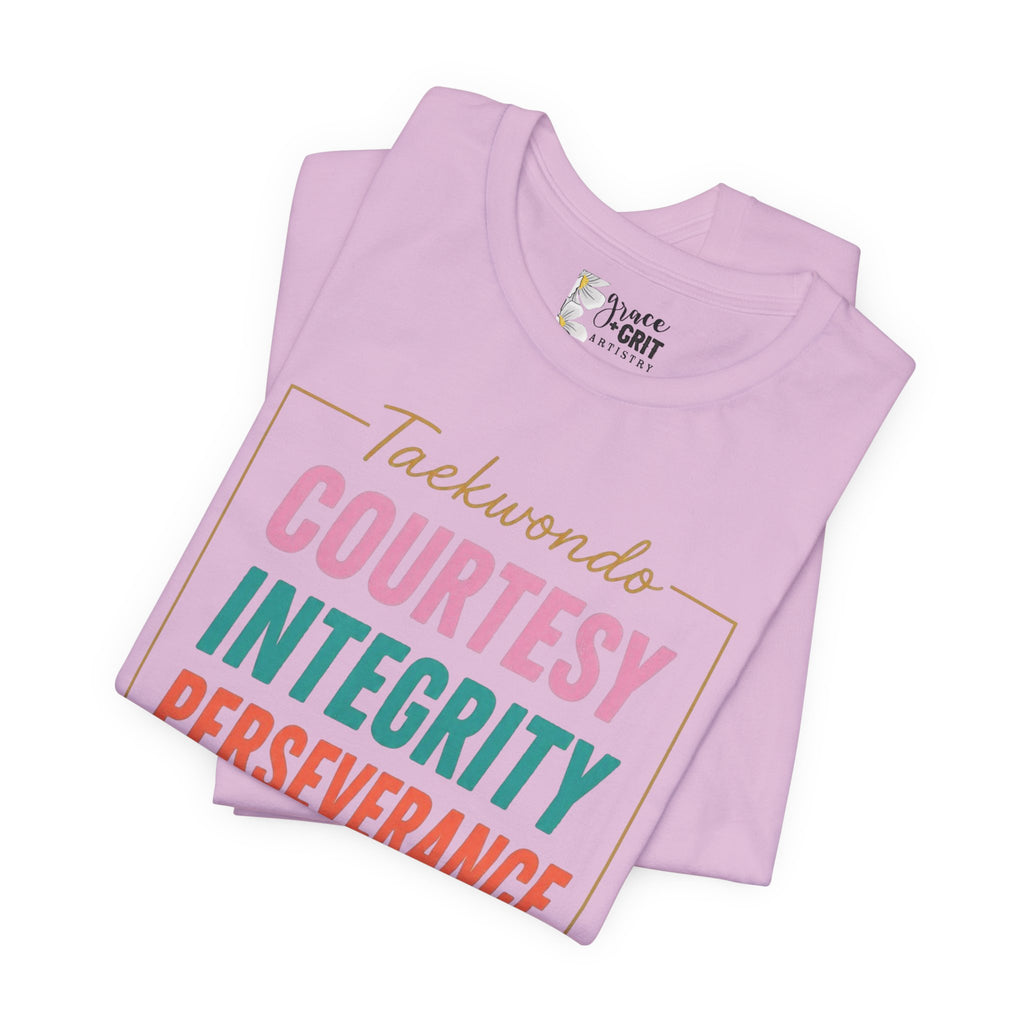 Taekwondo Values COURTESY INTEGRITY PERSEVERANCE tee | Martial Arts Principles T-Shirt