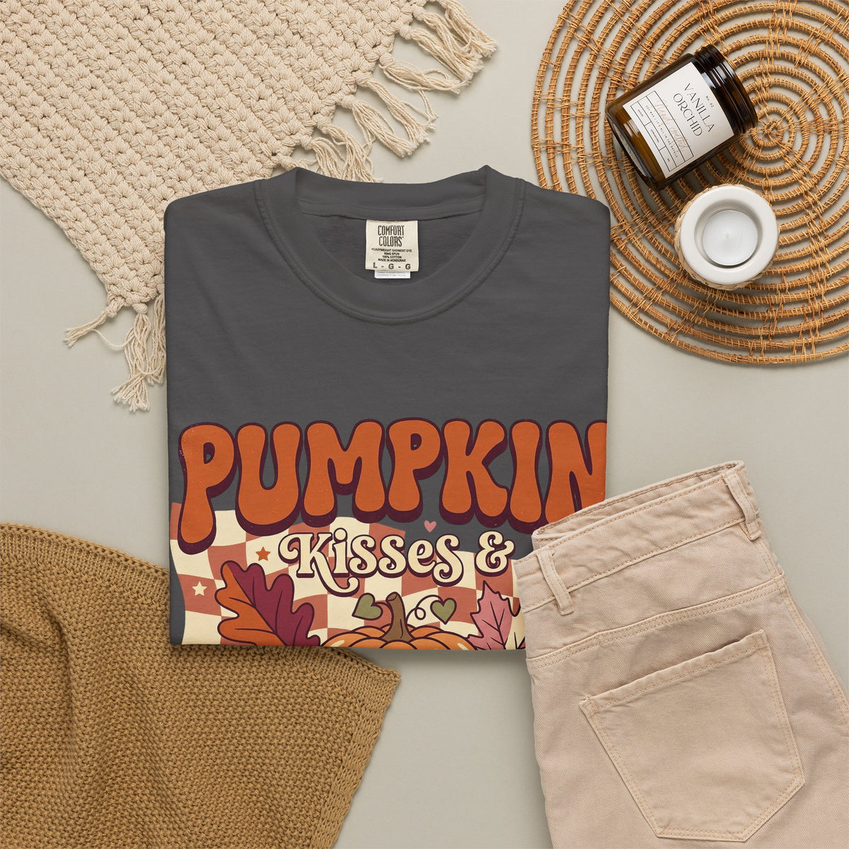 Pumpkin Kisses & Autumn Wishes Fall T-Shirt