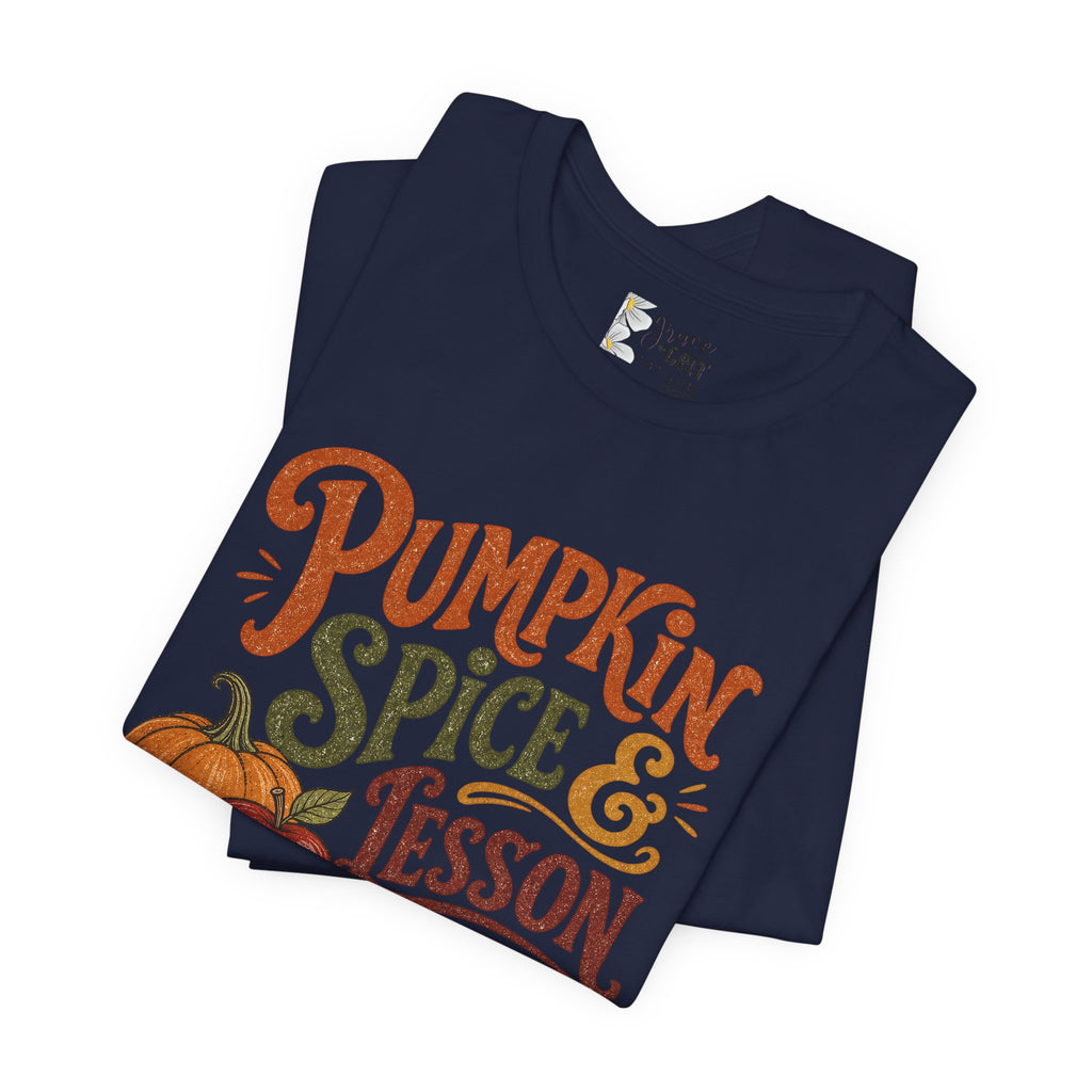 Pumpkin Spice & Lesson Plans Tee — Teacher Fall Pumpkin Shirt