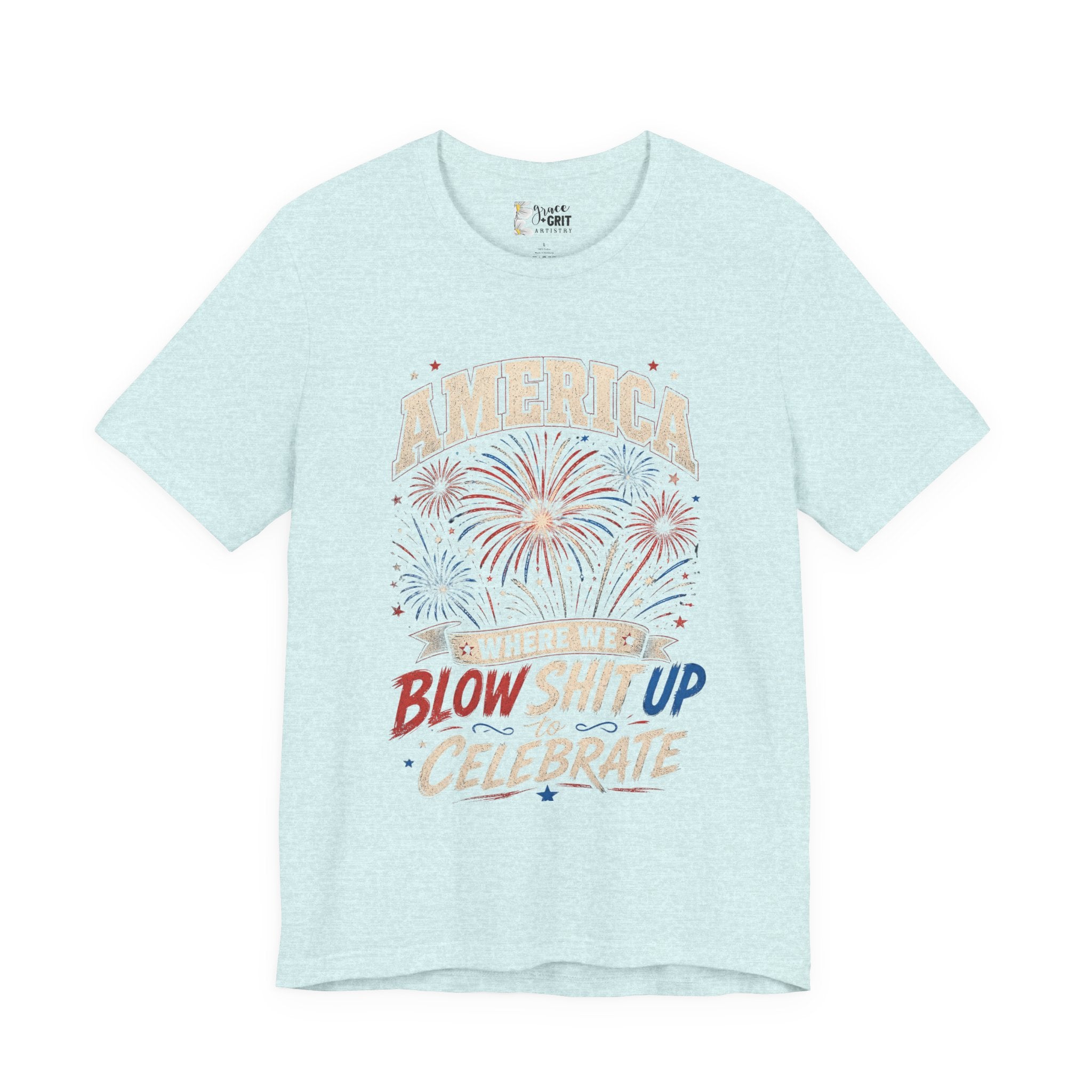 America Fireworks Celebrate Tee | Patriotic Fourth of July Shirt
