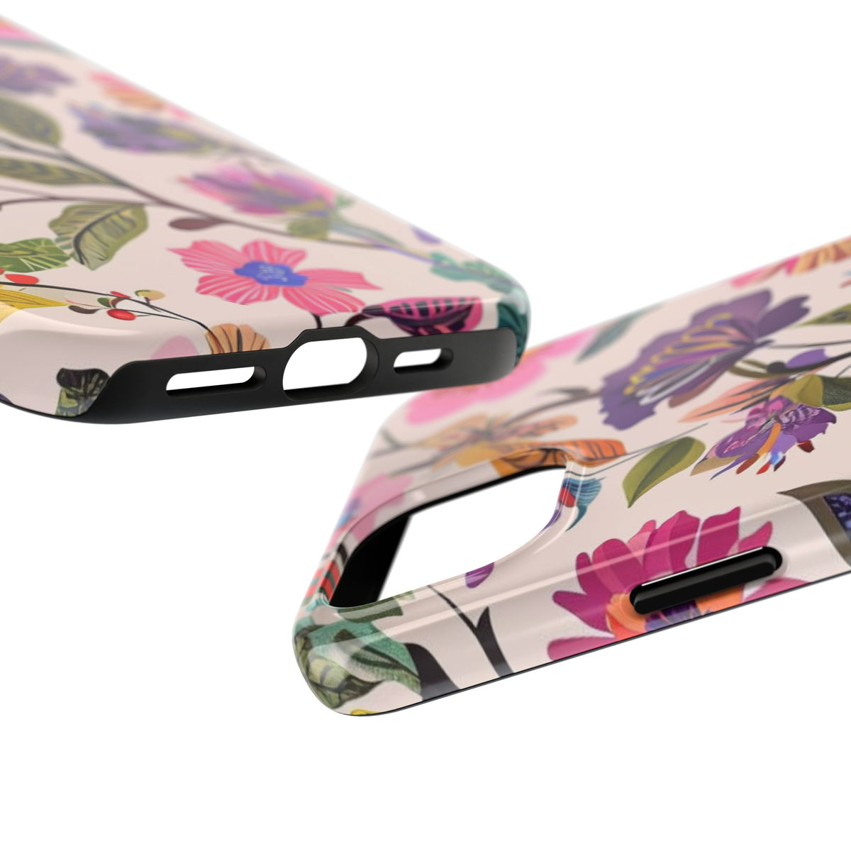 Floral Tough Phone Case – Colorful Botanical Flower Design