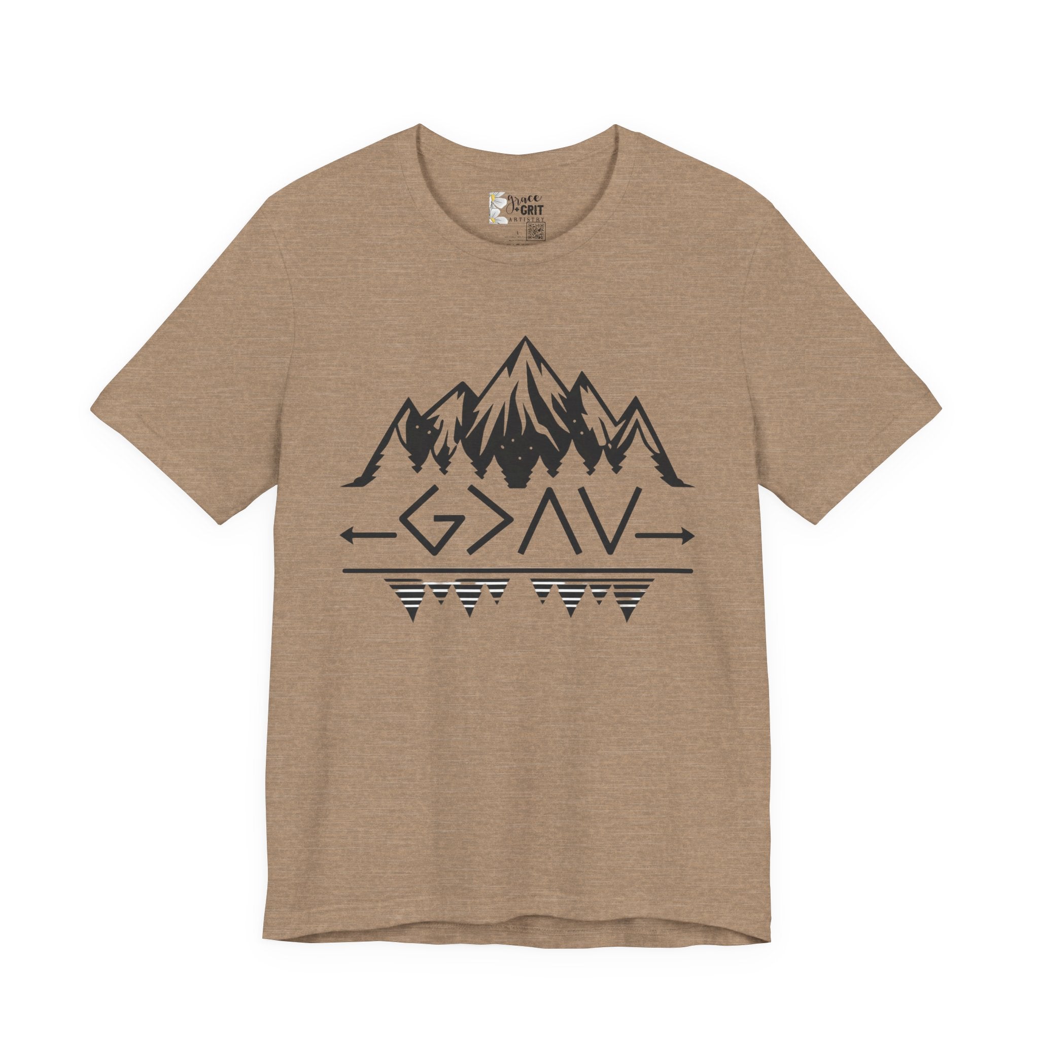 Mountain Camp Tee – Geometric Adventure Graphic T-Shirt