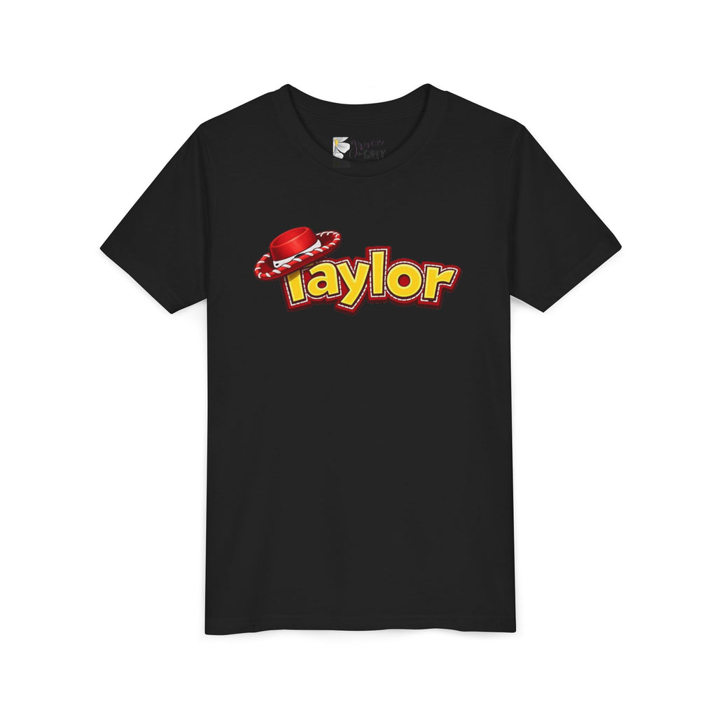 Taylor Kids Tee — Playful Name Shirt with Cowboy Hat Graphic