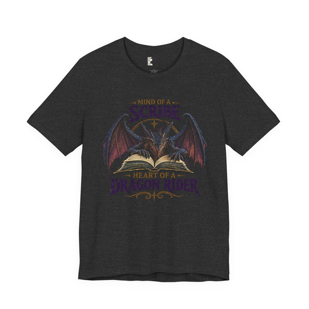 Scribe Dragon Rider T-Shirt — "Mind of a Scribe, Heart of a Dragon Rider" Fantasy Tee