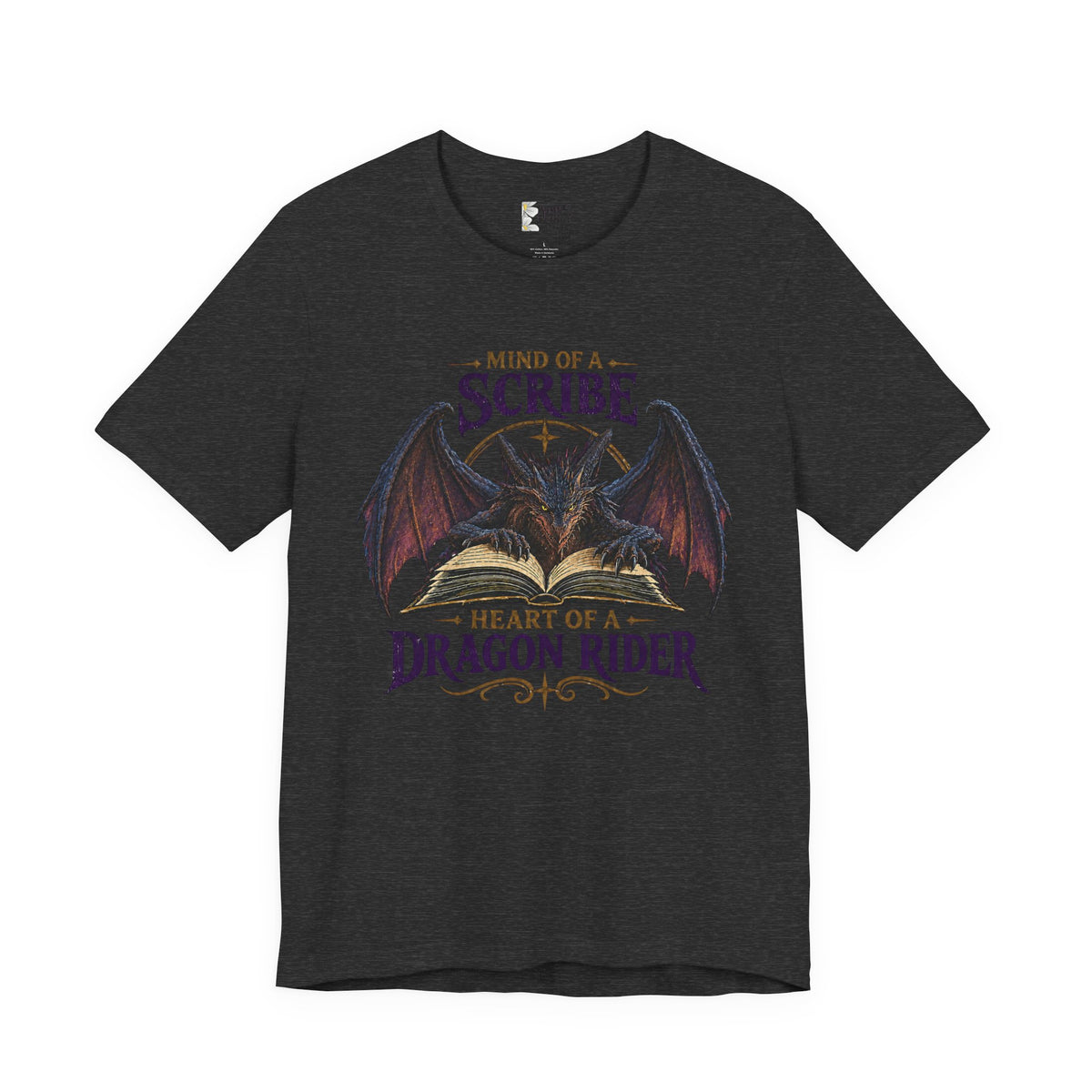 Scribe Dragon Rider T-Shirt — "Mind of a Scribe, Heart of a Dragon Rider" Fantasy Tee
