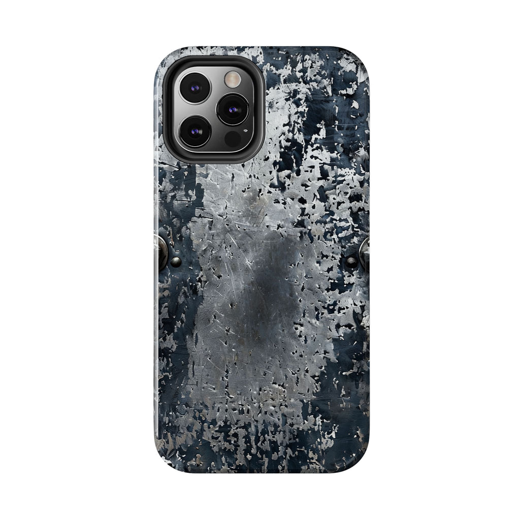 Rugged Distressed Metal Phone Case — Industrial Grunge iPhone Cover