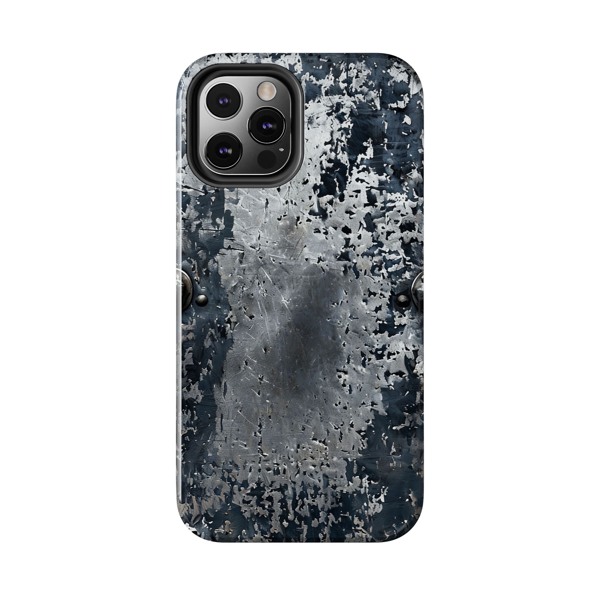 Rugged Distressed Metal Phone Case — Industrial Grunge iPhone Cover