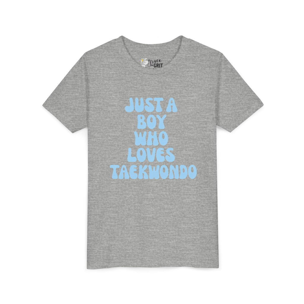 Youth Tee — "Just A Boy Who Loves Taekwondo" Martial Arts Shirt