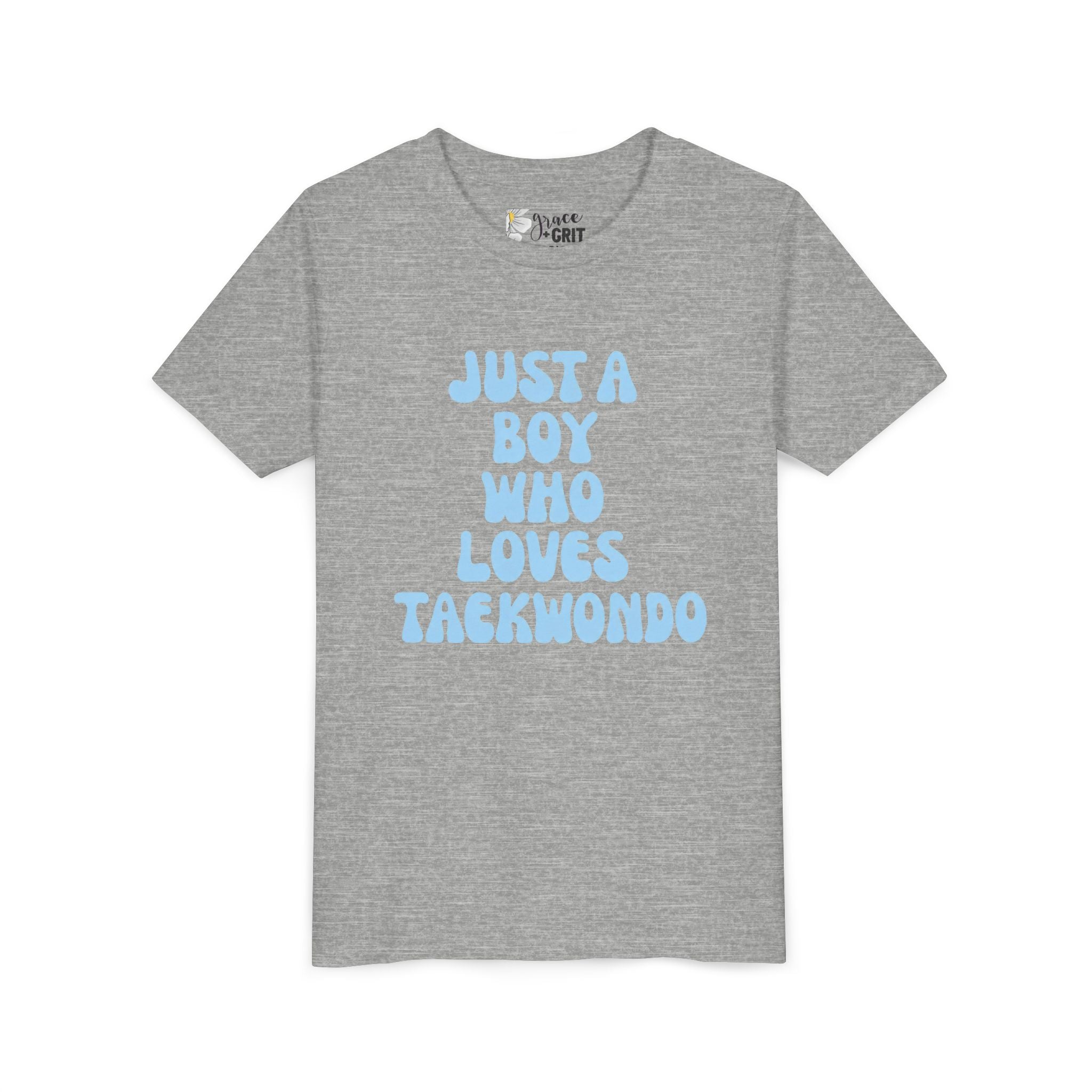 Youth Tee — "Just A Boy Who Loves Taekwondo" Martial Arts Shirt
