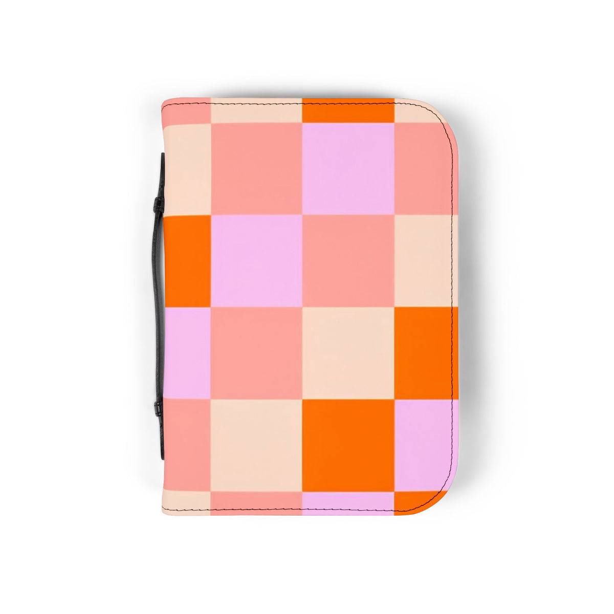 Pastel Checkerboard Bible Cover – Colorful Christian Scripture Case