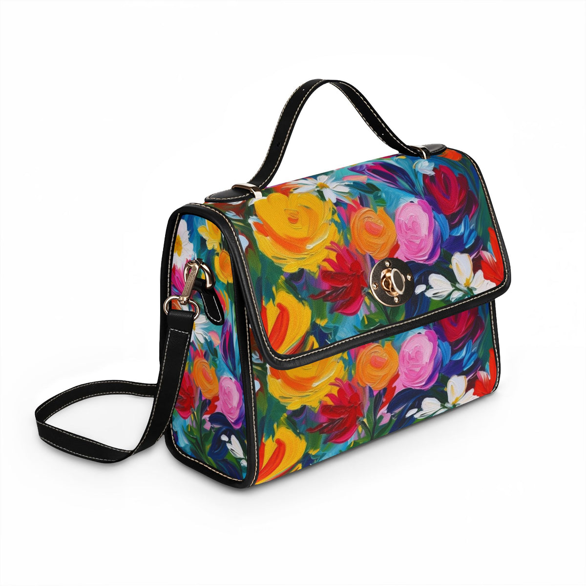 Colorful Floral Waterproof Canvas Bag