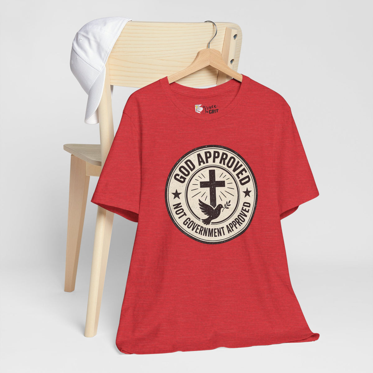 God Approved T‑Shirt – “God Approved Not Government Approved” Faith Graphic Tee