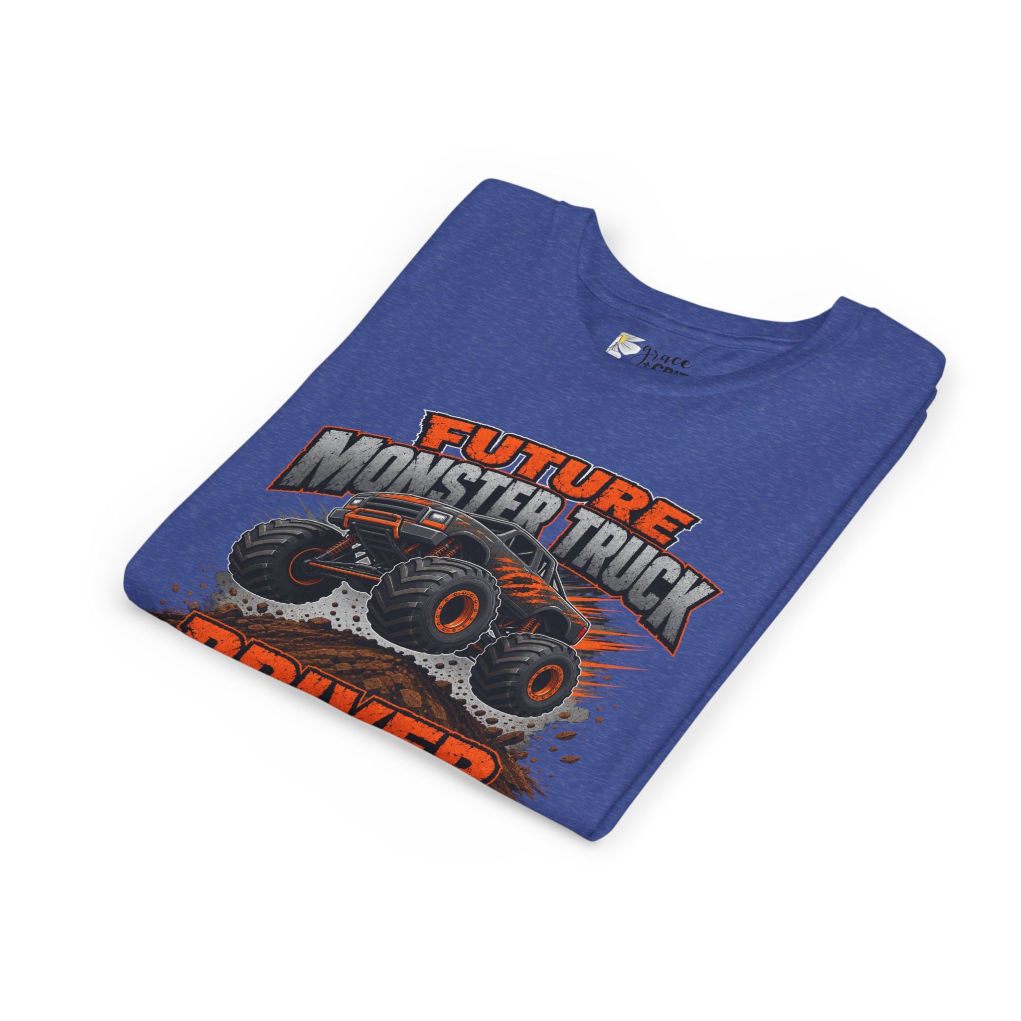 Future Monster Truck Driver Youth Tee — Kids Graphic Truck Shirt for Little Fans