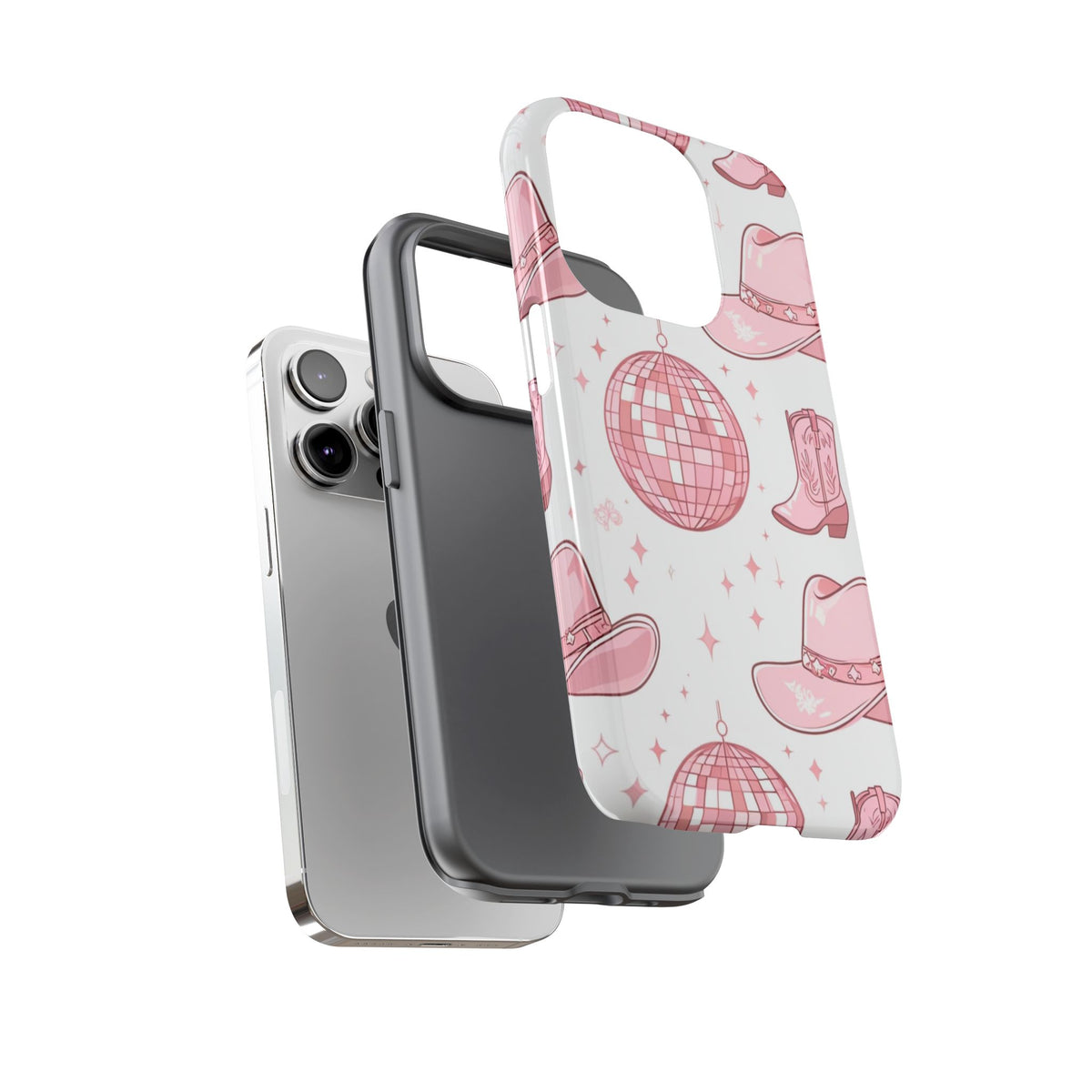 Pink Cowboy Boots & Disco Balls Tough Phone Case