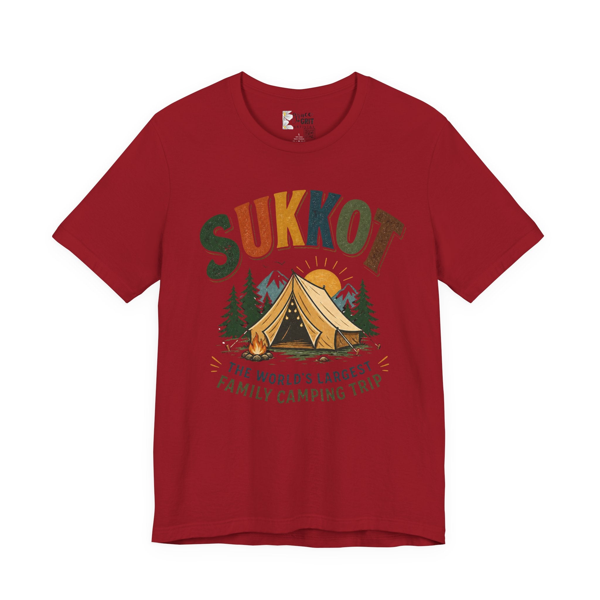 Sukkot Camping T-Shirt — "Sukkot: The World's Largest Family Camping Trip"