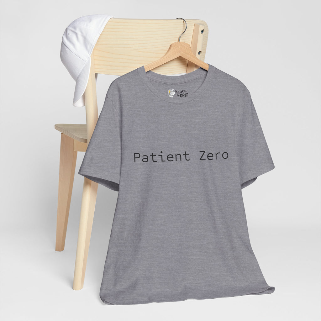 Patient Zero T-Shirt — Minimalist Text Tee
