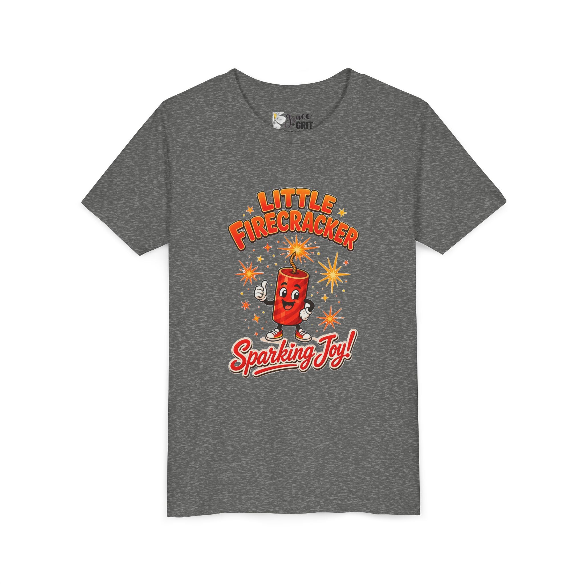 Little Firecracker Youth Tee – "Sparking Joy" Patriotic Kids Shirt