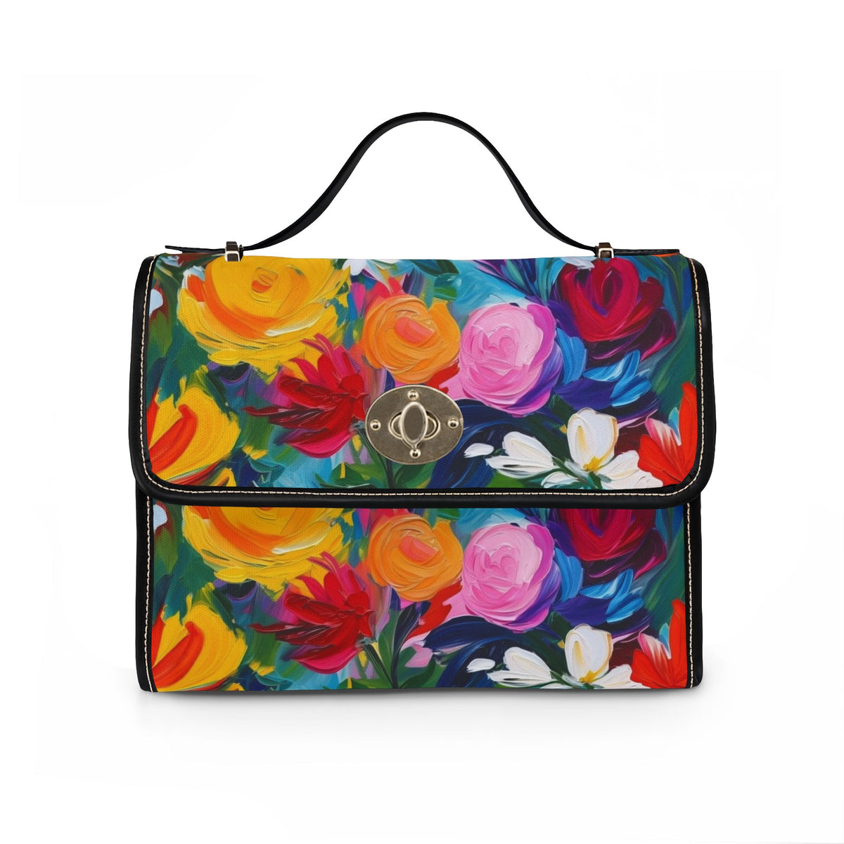 Colorful Floral Waterproof Canvas Bag