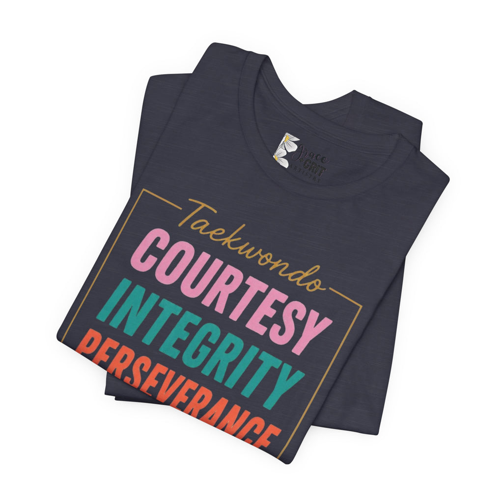 Taekwondo Values COURTESY INTEGRITY PERSEVERANCE tee | Martial Arts Principles T-Shirt